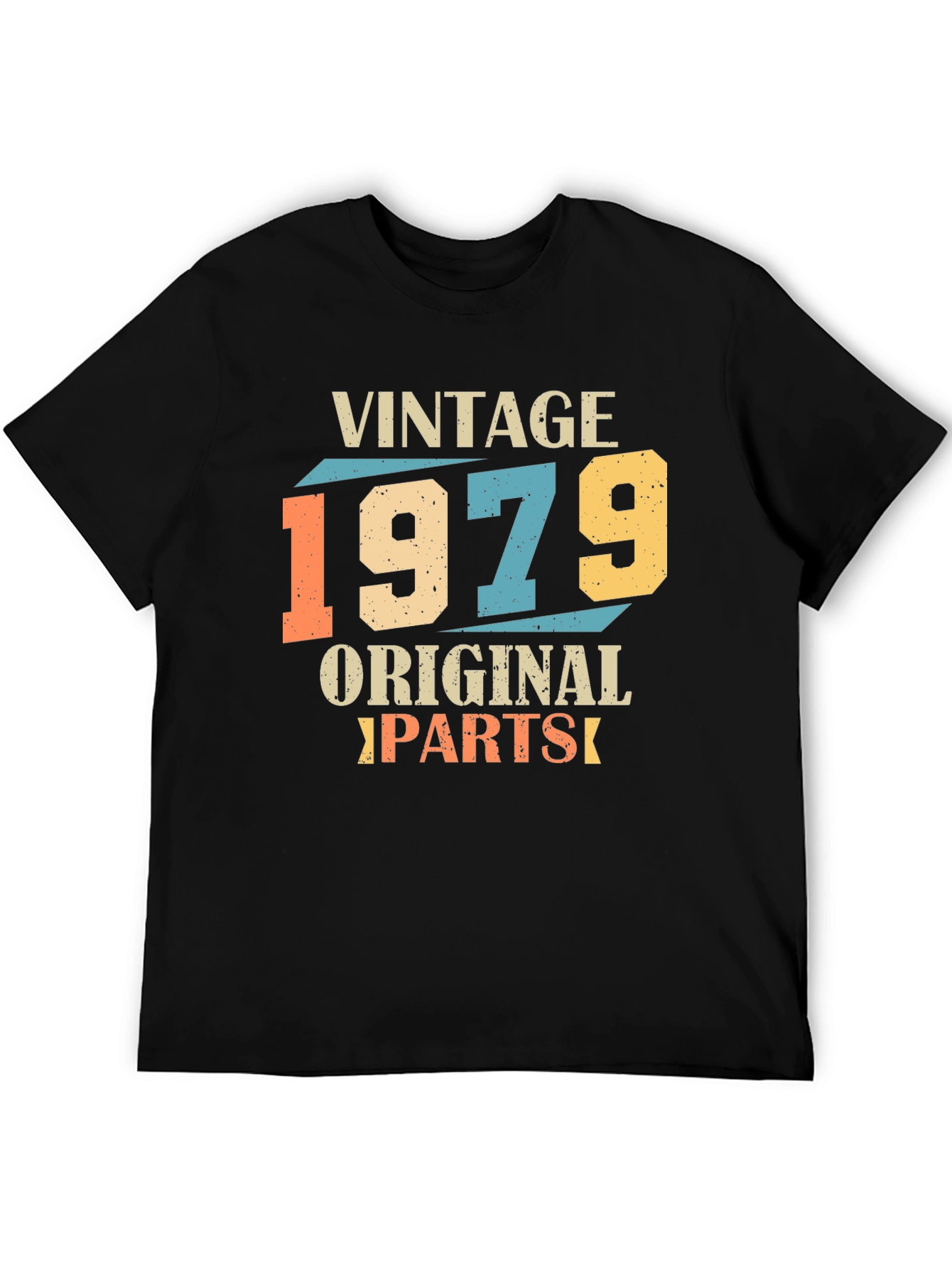 Black Vintage 1979 Original Parts Graphic T-Shirt view 5