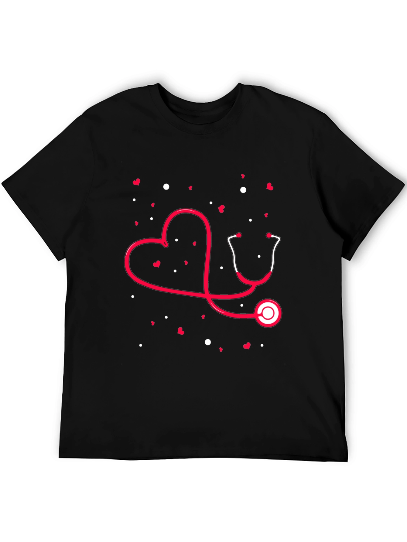 Black Heart Stethoscope Graphic Tee - Medical Love view 5
