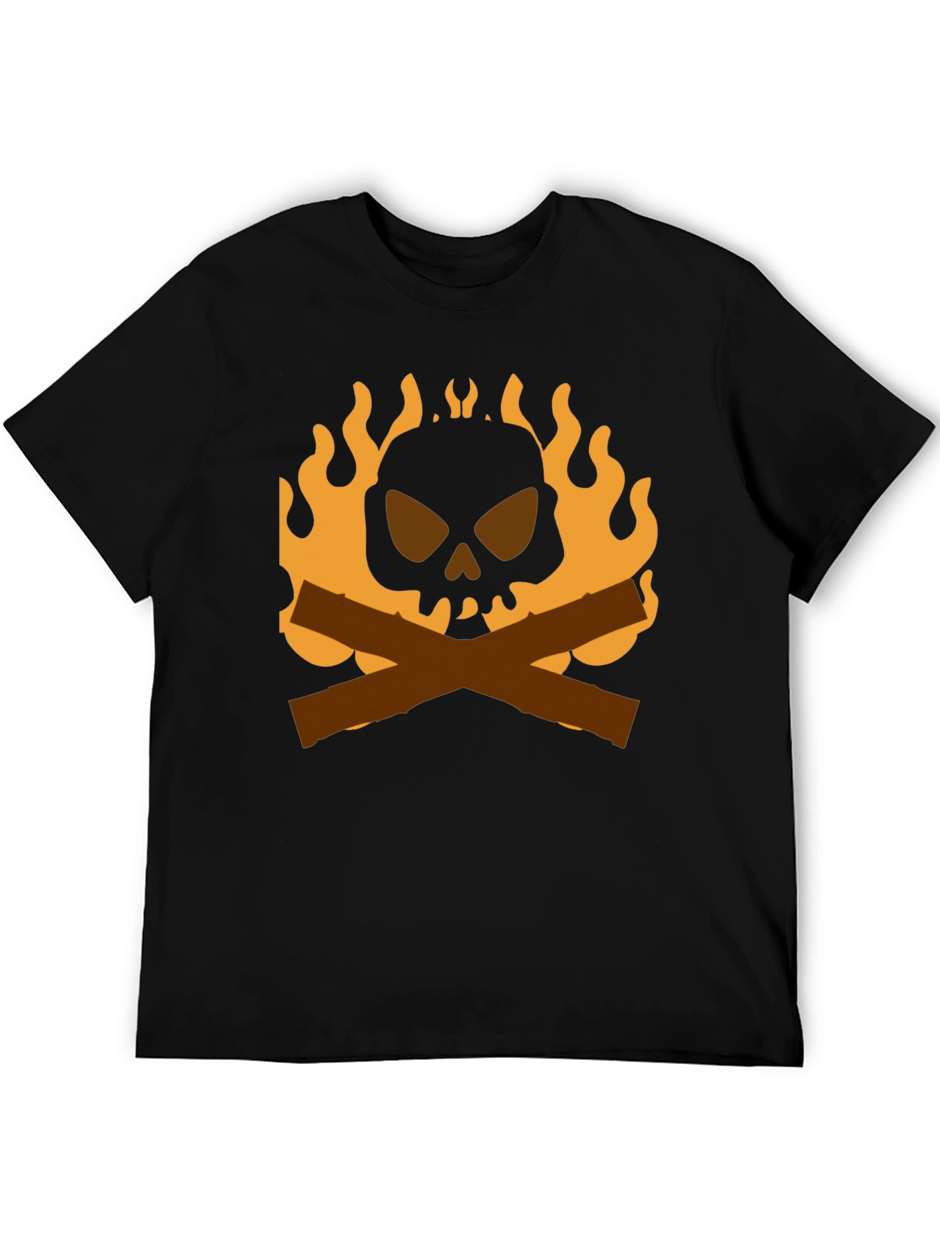 Black Skull & Crossbones Campfire T-Shirt view 5