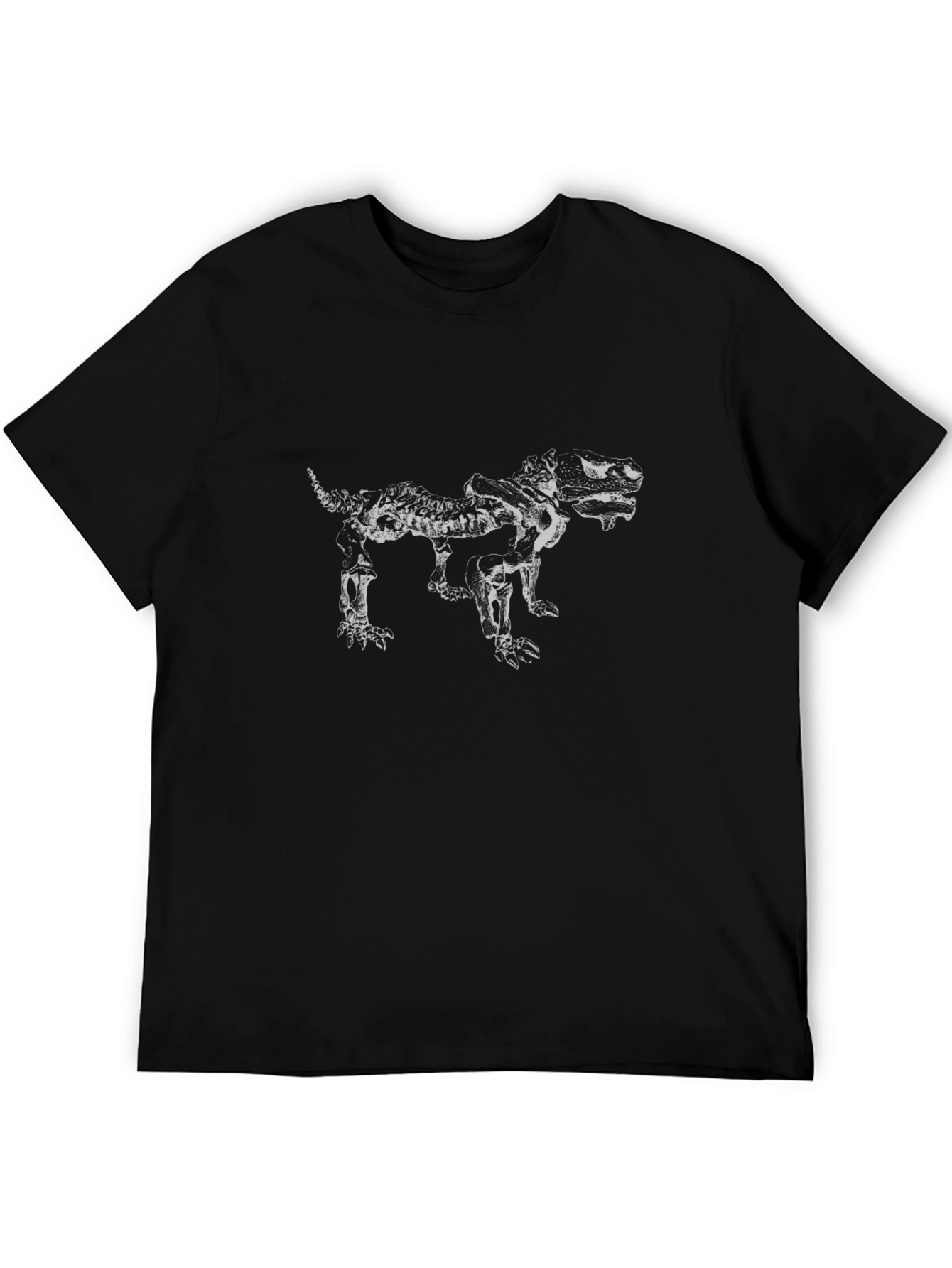 Black Skeleton Dog Black T-Shirt view 5
