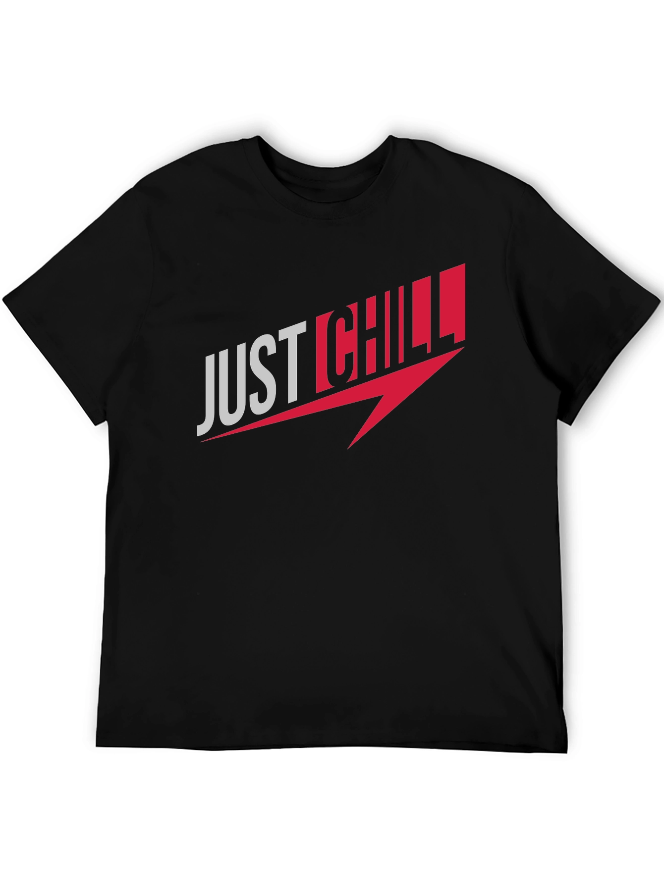 Black Just Chill Graphic Tee - Comfort Fit view 5