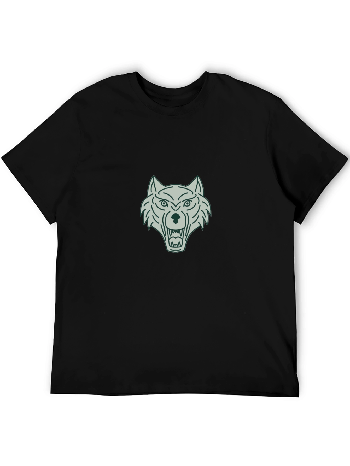 Black Black Wolf Graphic Tee - Fierce Style view 5