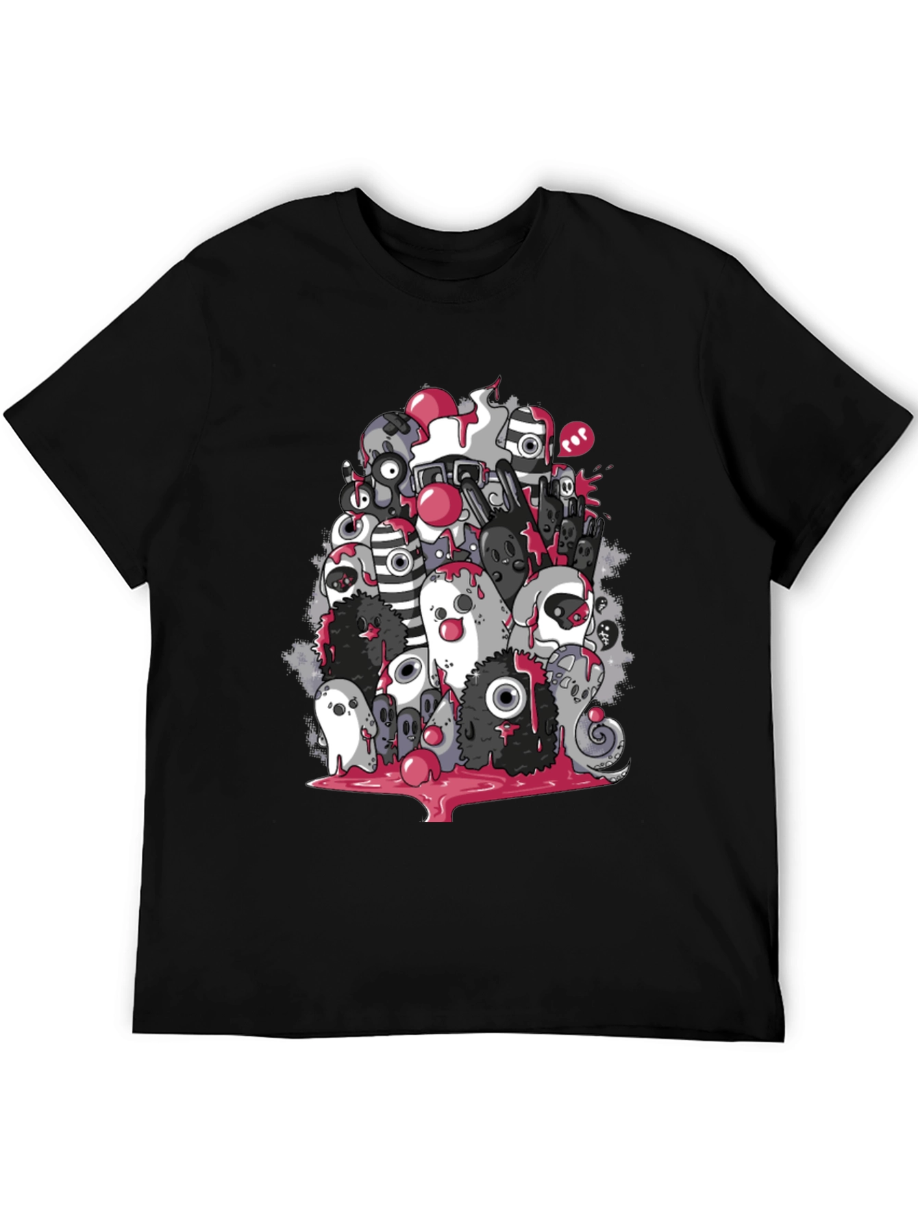 Black Monster Doodle Graphic T-Shirt view 5