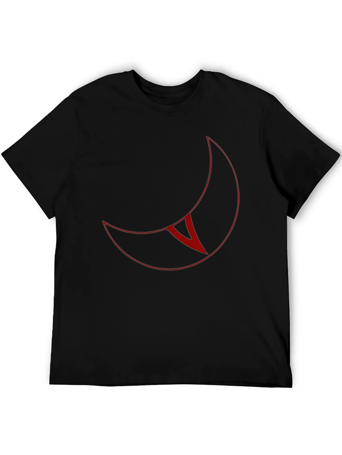 Black Crescent Moon Graphic T-Shirt - Black view 5