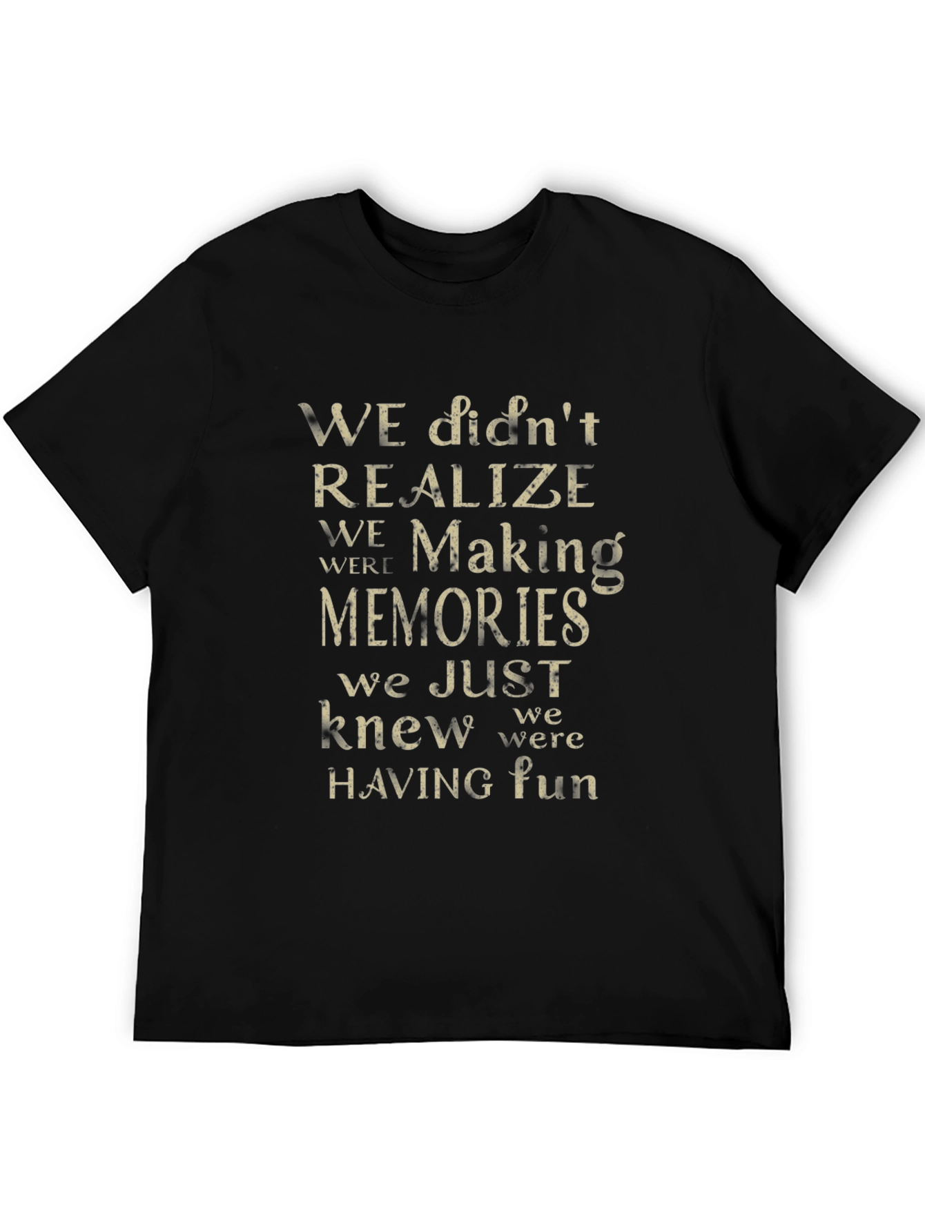 Black Making Memories T-Shirt - Black Graphic Tee view 5