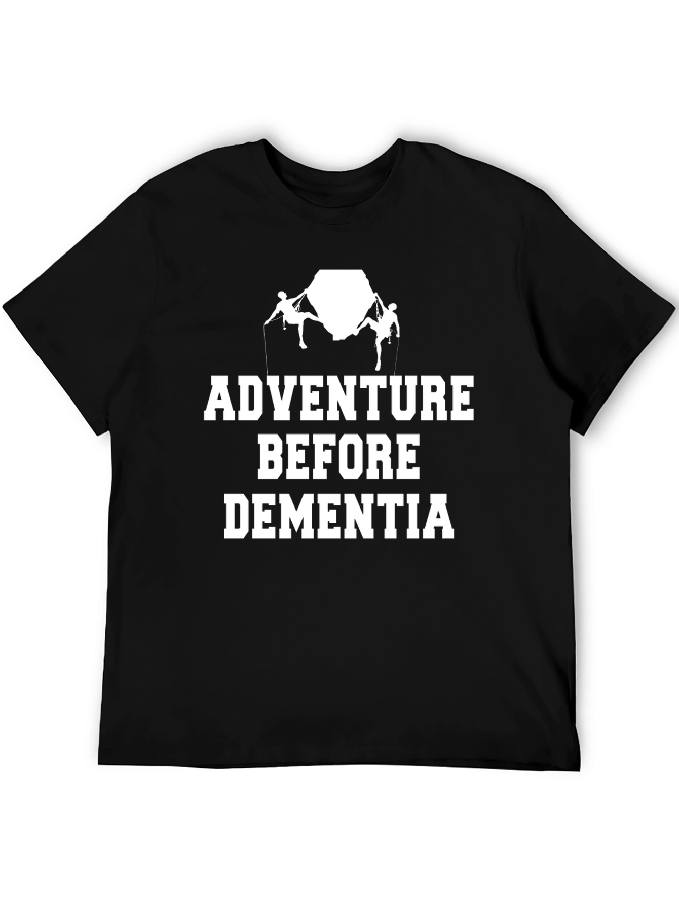 Black Adventure Before Dementia Black Graphic Tee view 5