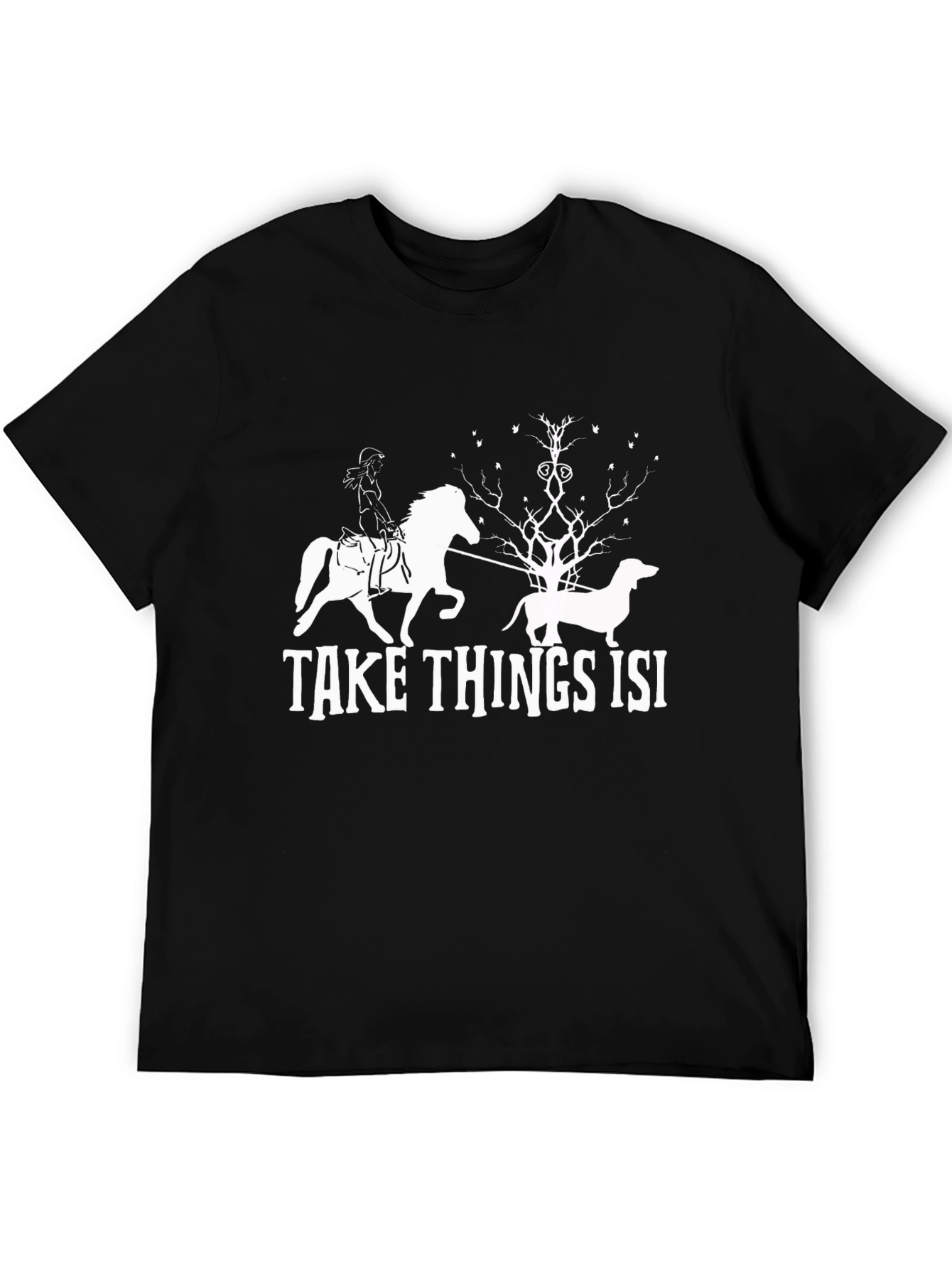 Black Take Things Isi Tee - Novelty Graphic T-Shirt view 5