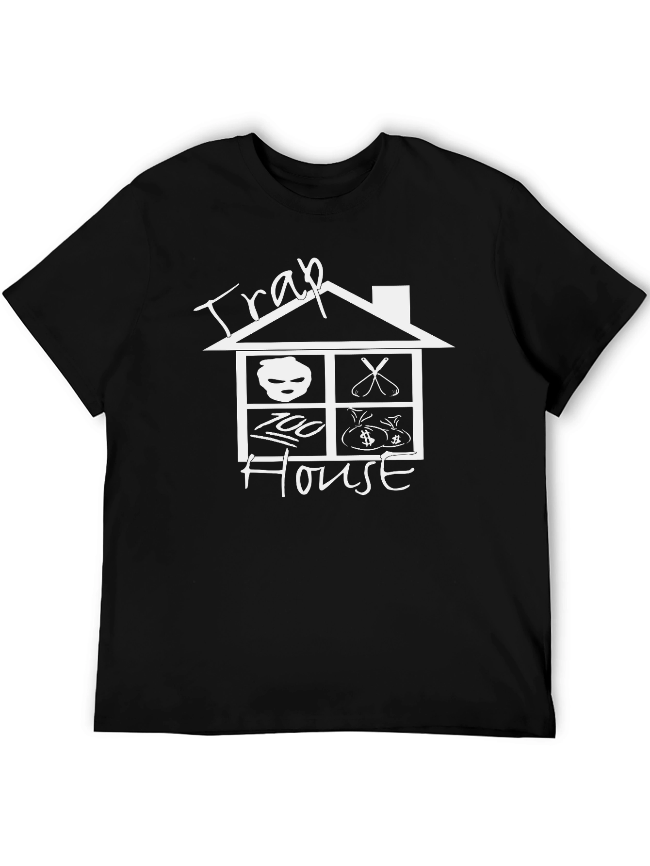 Black Trap House Graphic Tee - Urban Style view 5