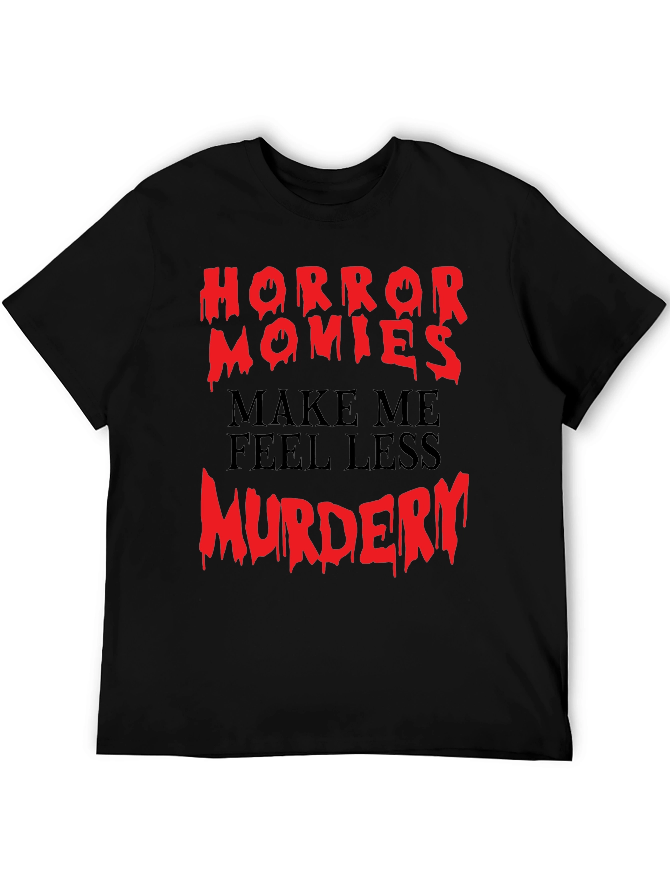 Black Horror Movie Fan T-Shirt - Funny Graphic Tee view 5