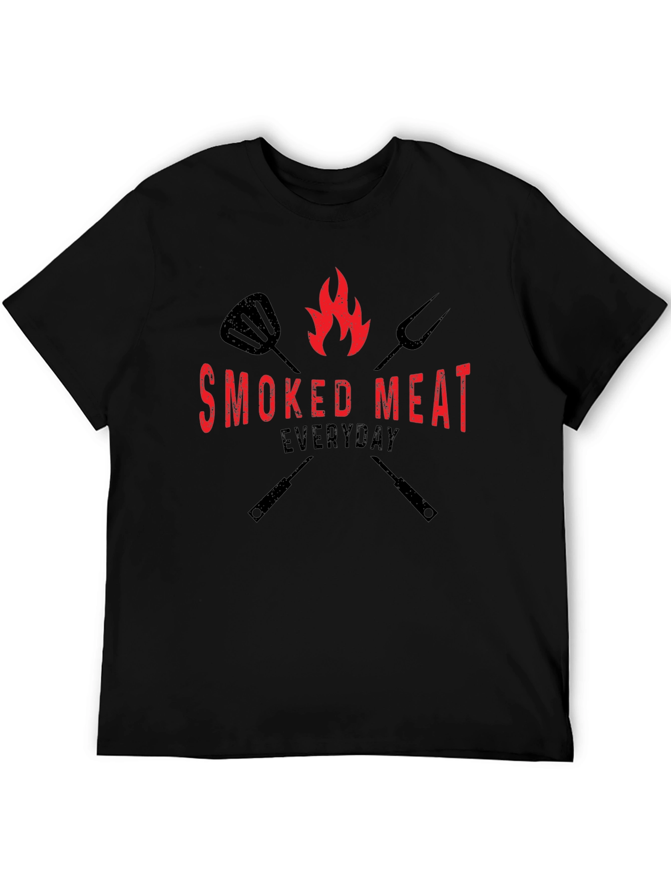 Black Smoked Meat Everyday Black Graphic Tee view 5