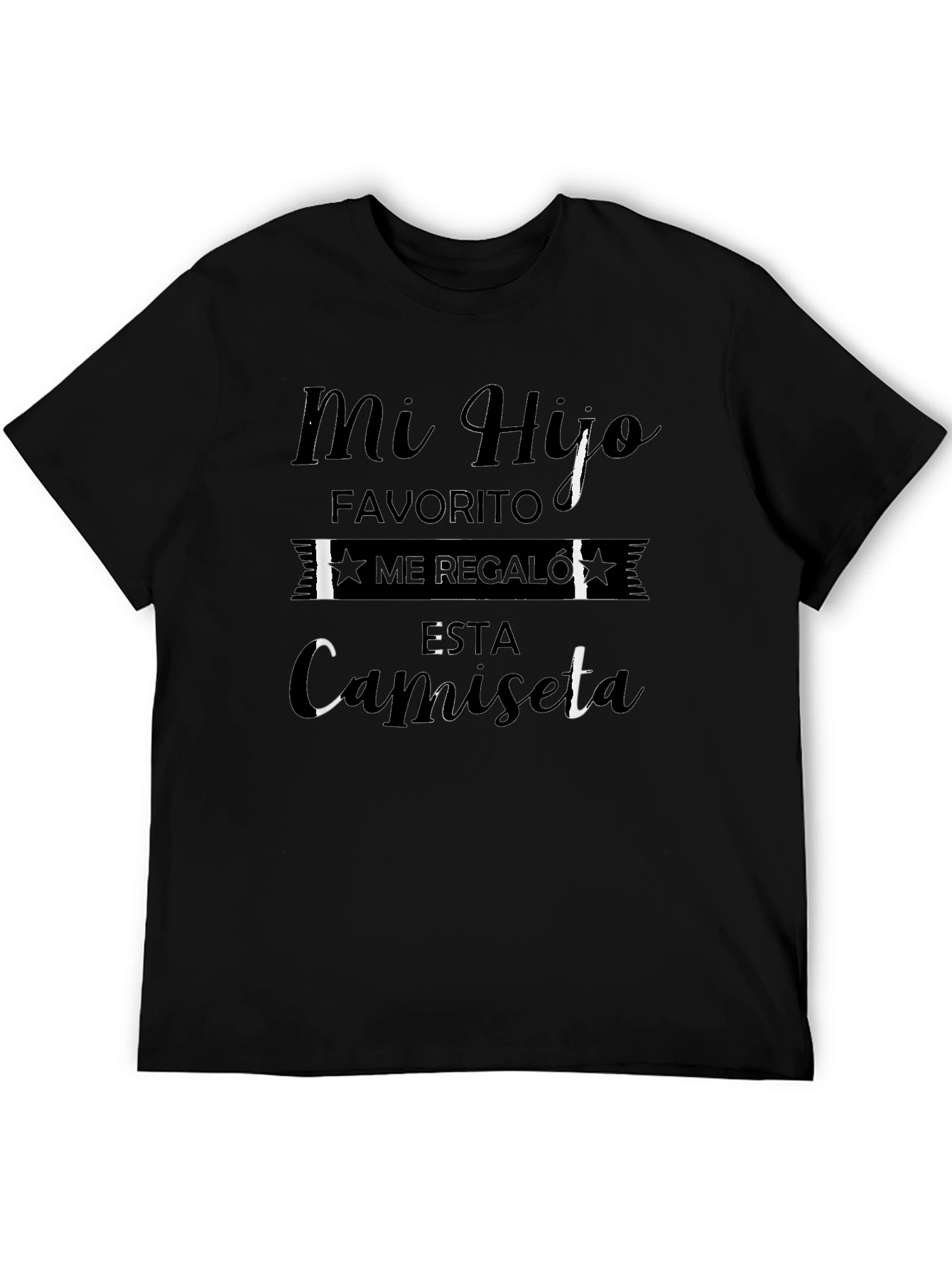 Black Mi Hijo Favorito Men's Black Graphic Tee view 5