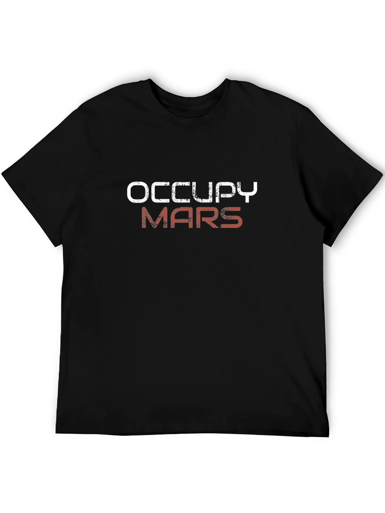 Black Occupy Mars T-Shirt - Sci-Fi Space Tee view 5
