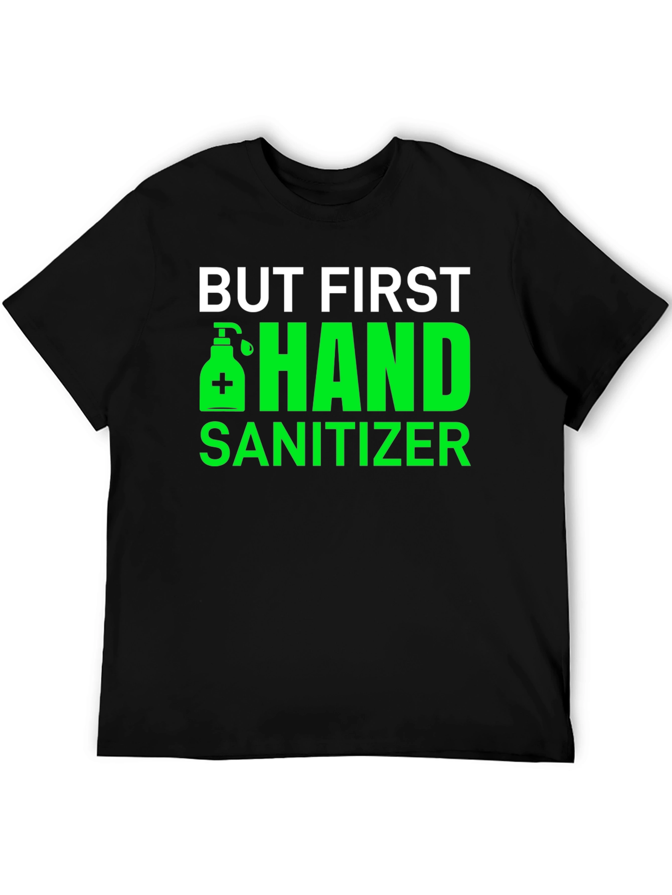 Black But First Hand Sanitizer Black Tee view 5