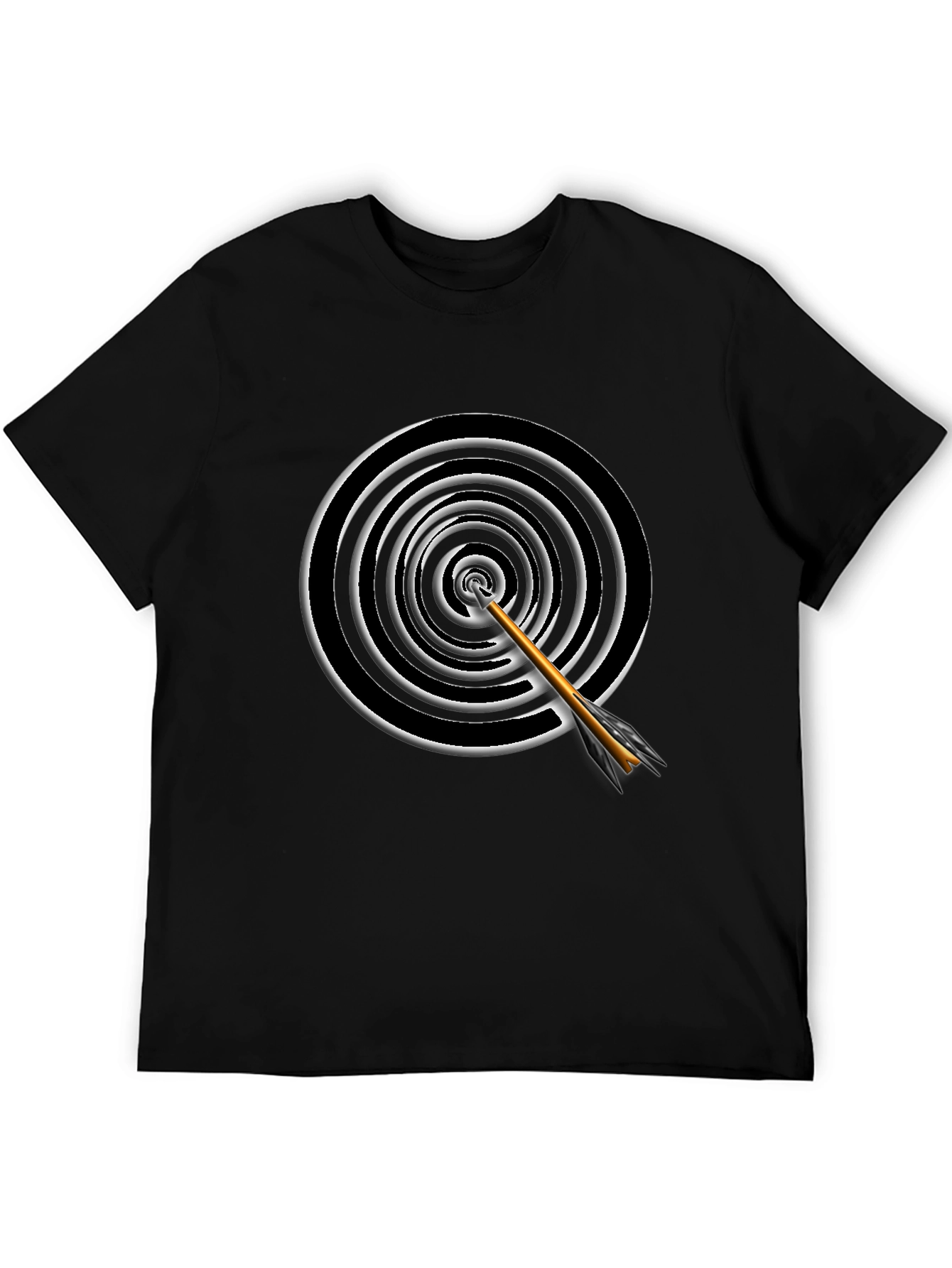 Black Target Arrow Graphic Tee - Black view 5