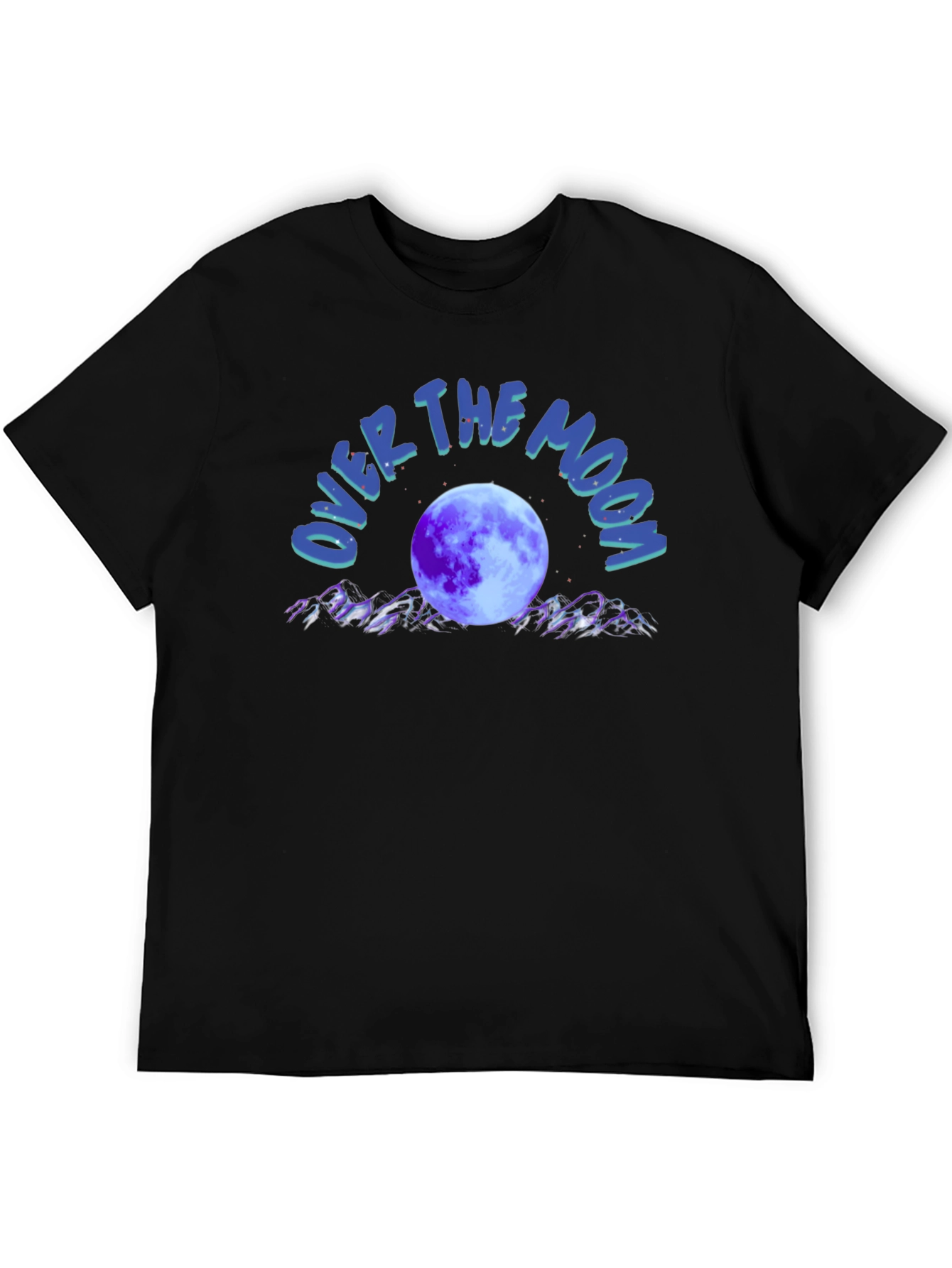 Black Over The Moon Graphic T-Shirt view 5
