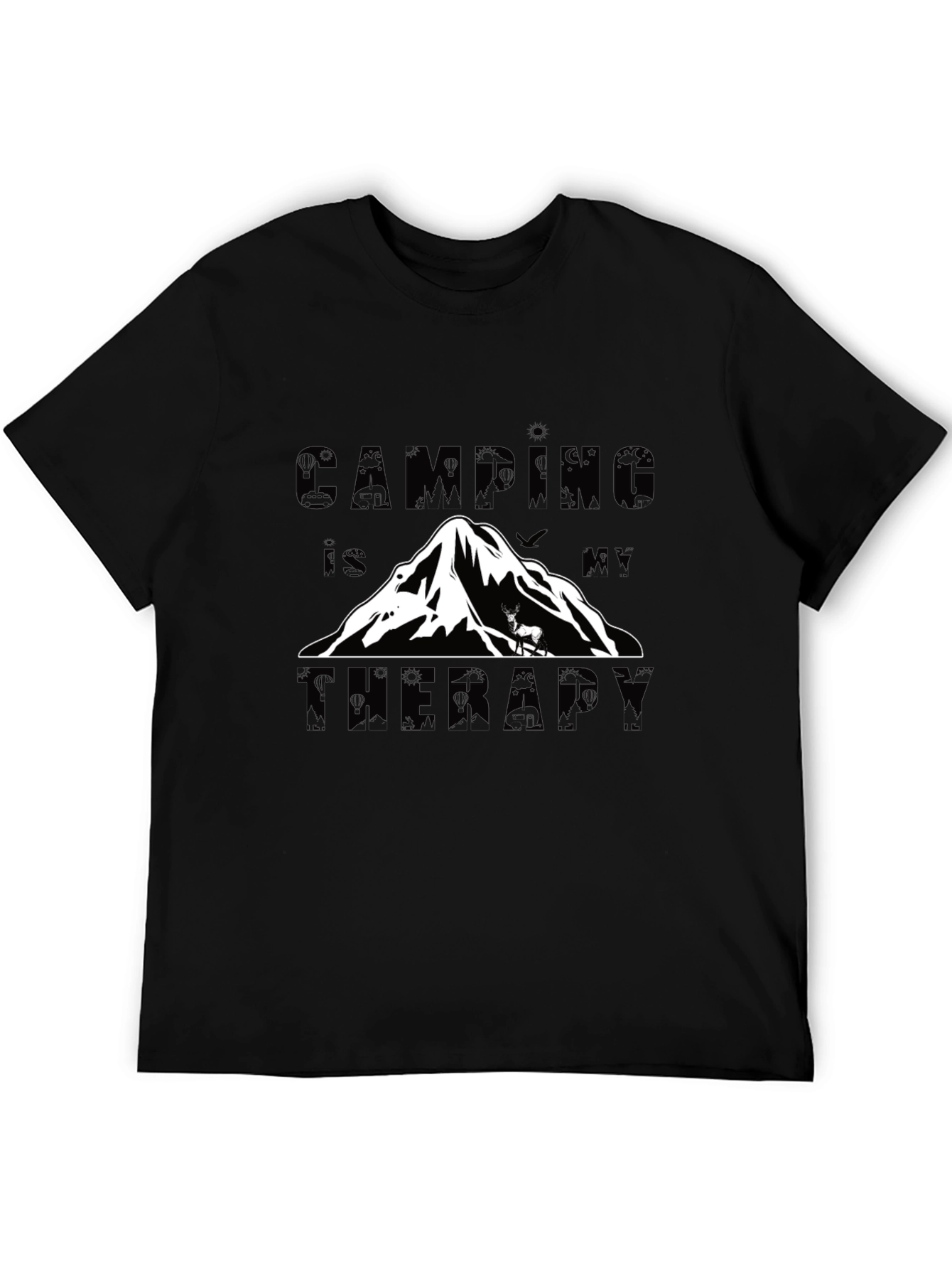 Black Camping is my Therapy T-Shirt view 5