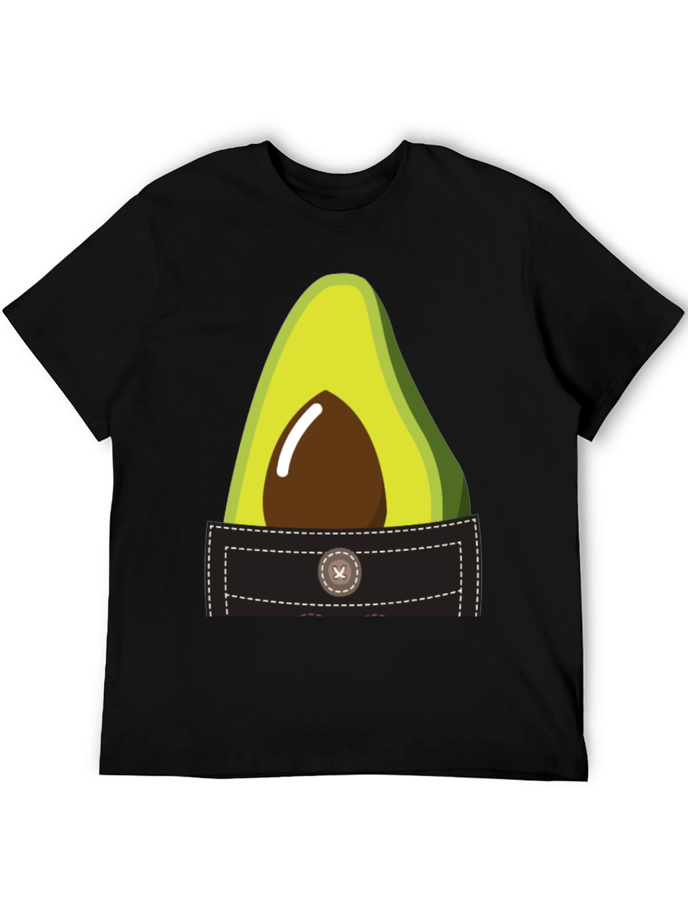 Black Avocado Pocket Graphic Tee - Novelty T-Shirt view 5