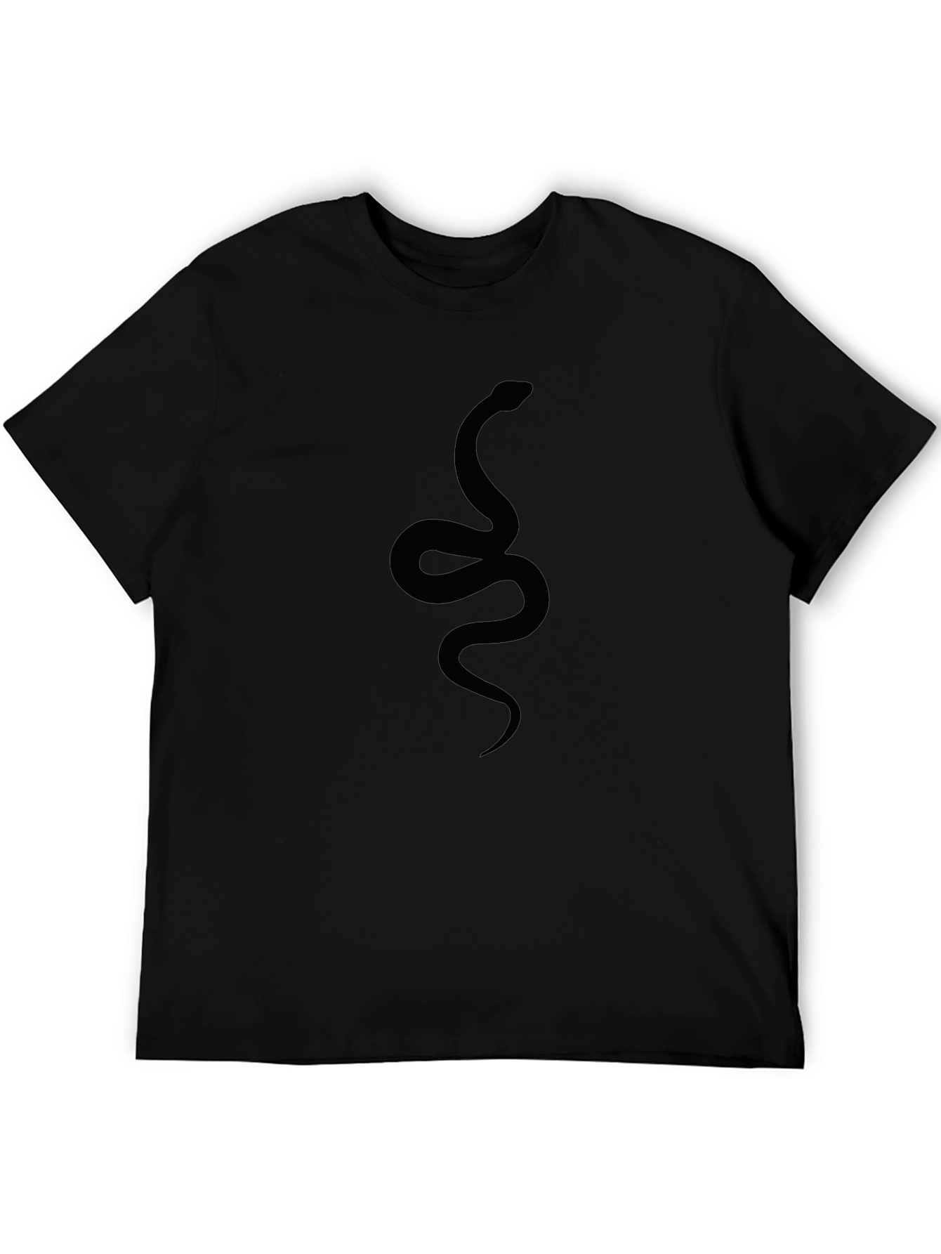 Black Men's Black Snake Graphic Tee - Stylish Casual Wear view 5