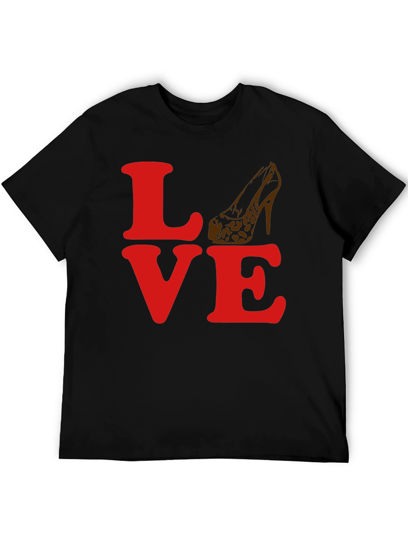 Black Love Heels Graphic T-Shirt view 5