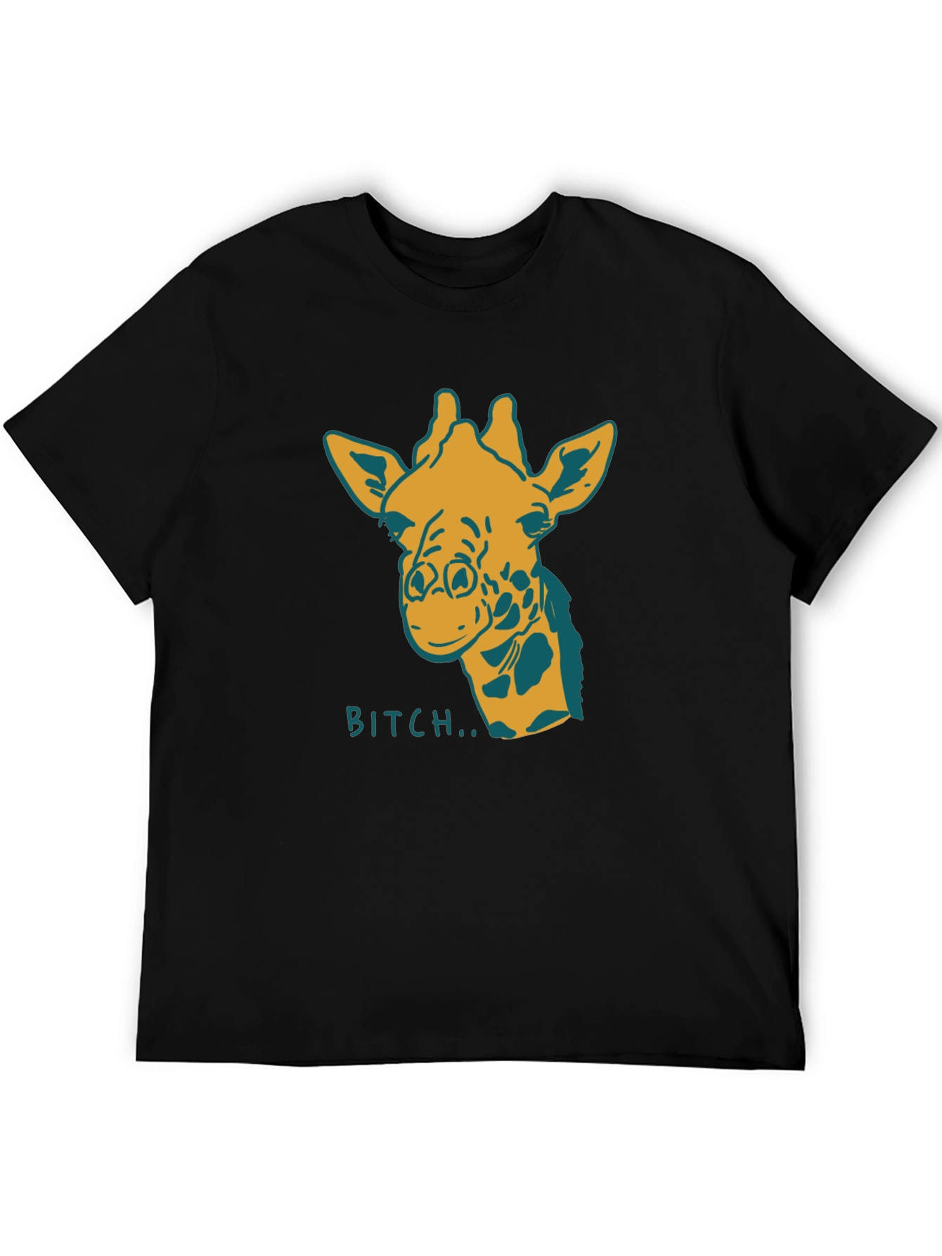Black Giraffe Bitch T-Shirt Funny Graphic Tee Novelty Humor view 5