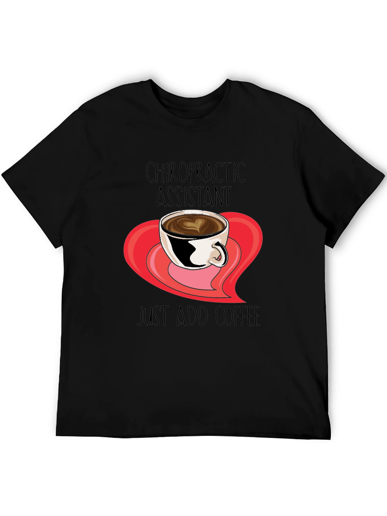 Black Chiropractic Assistant Coffee T-Shirt view 5