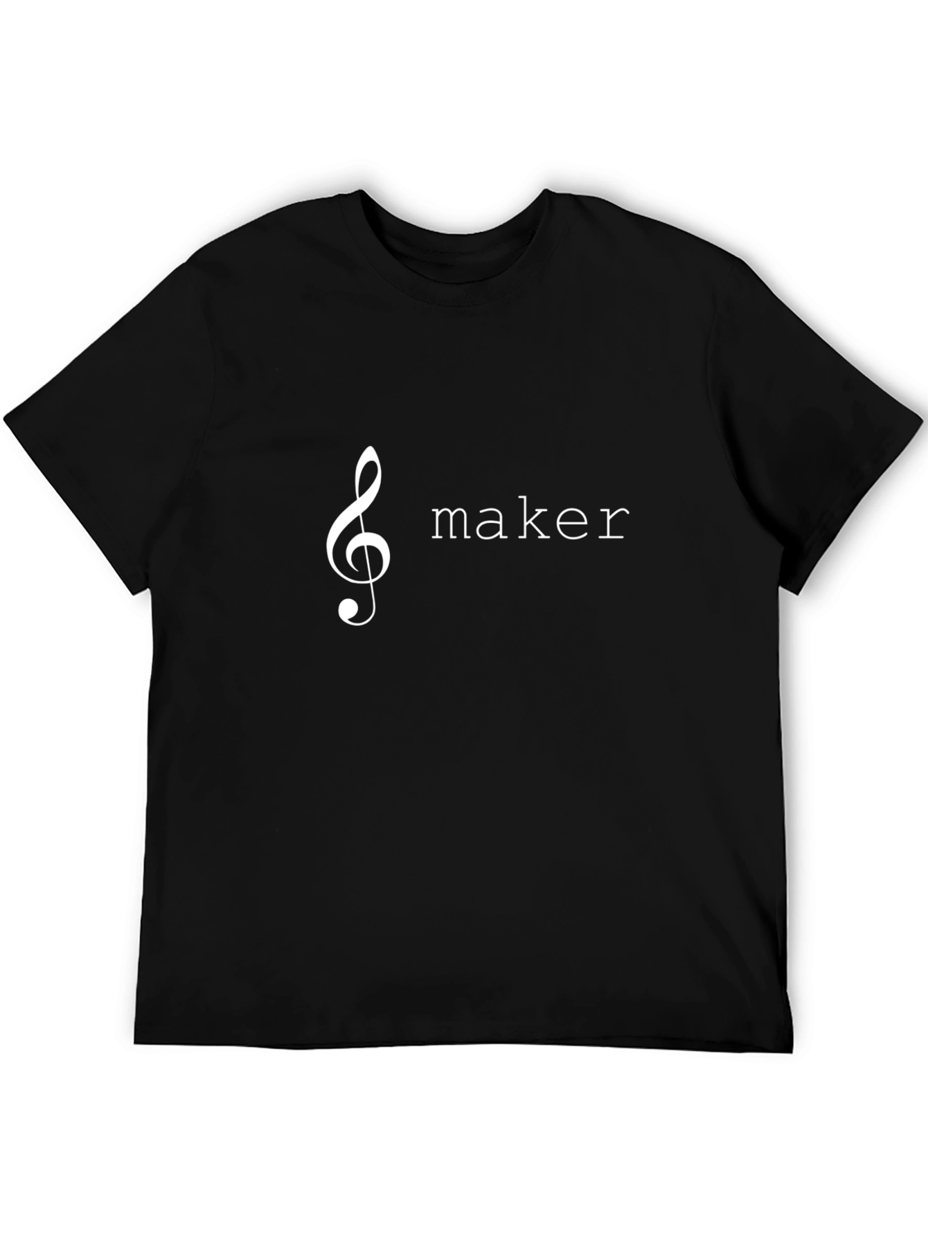 Black Music Maker T-Shirt - Stylish Treble Clef Design view 5