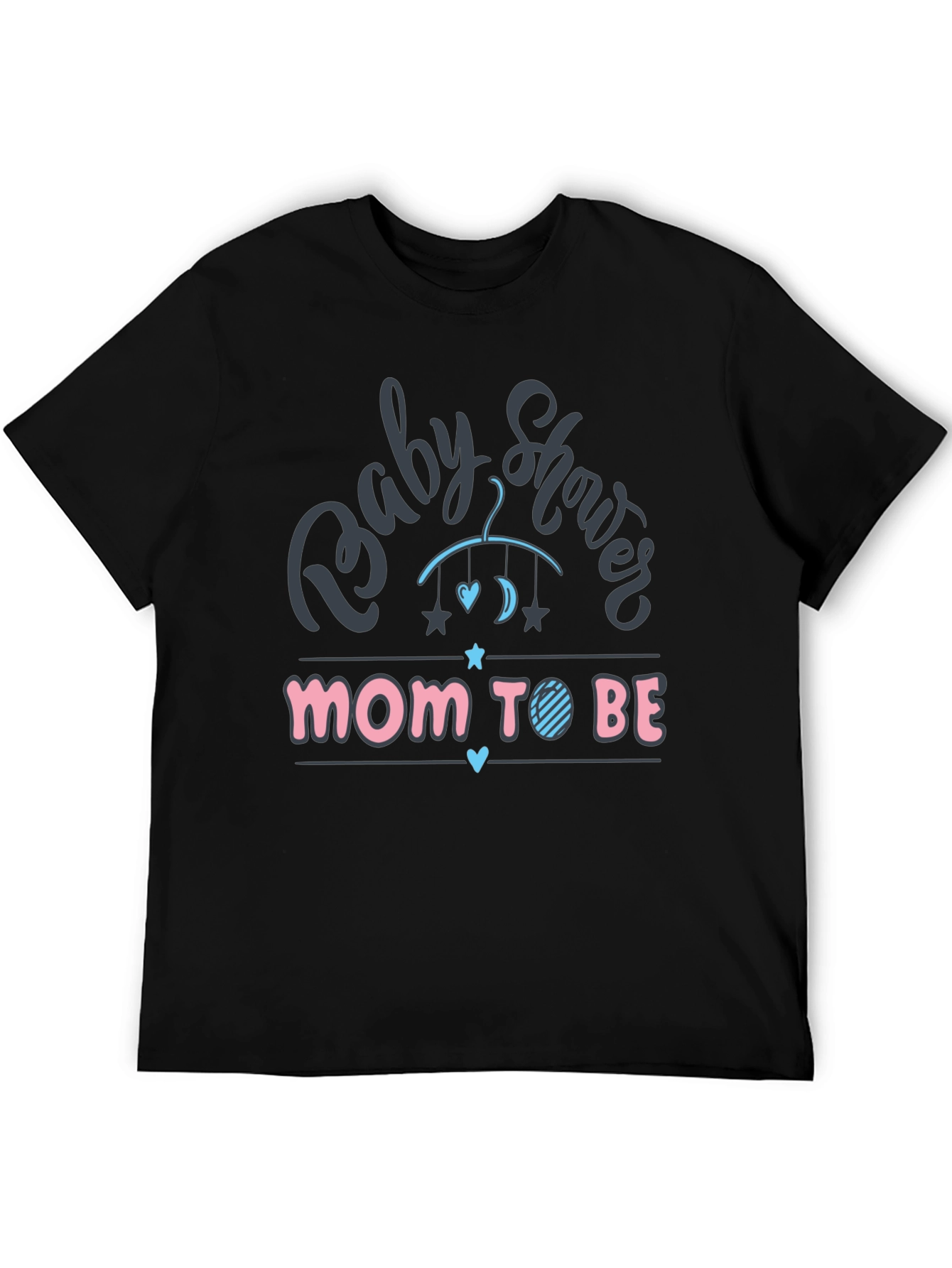 Black Baby Shower Mom-to-Be T-Shirt - New Parent Gift view 5
