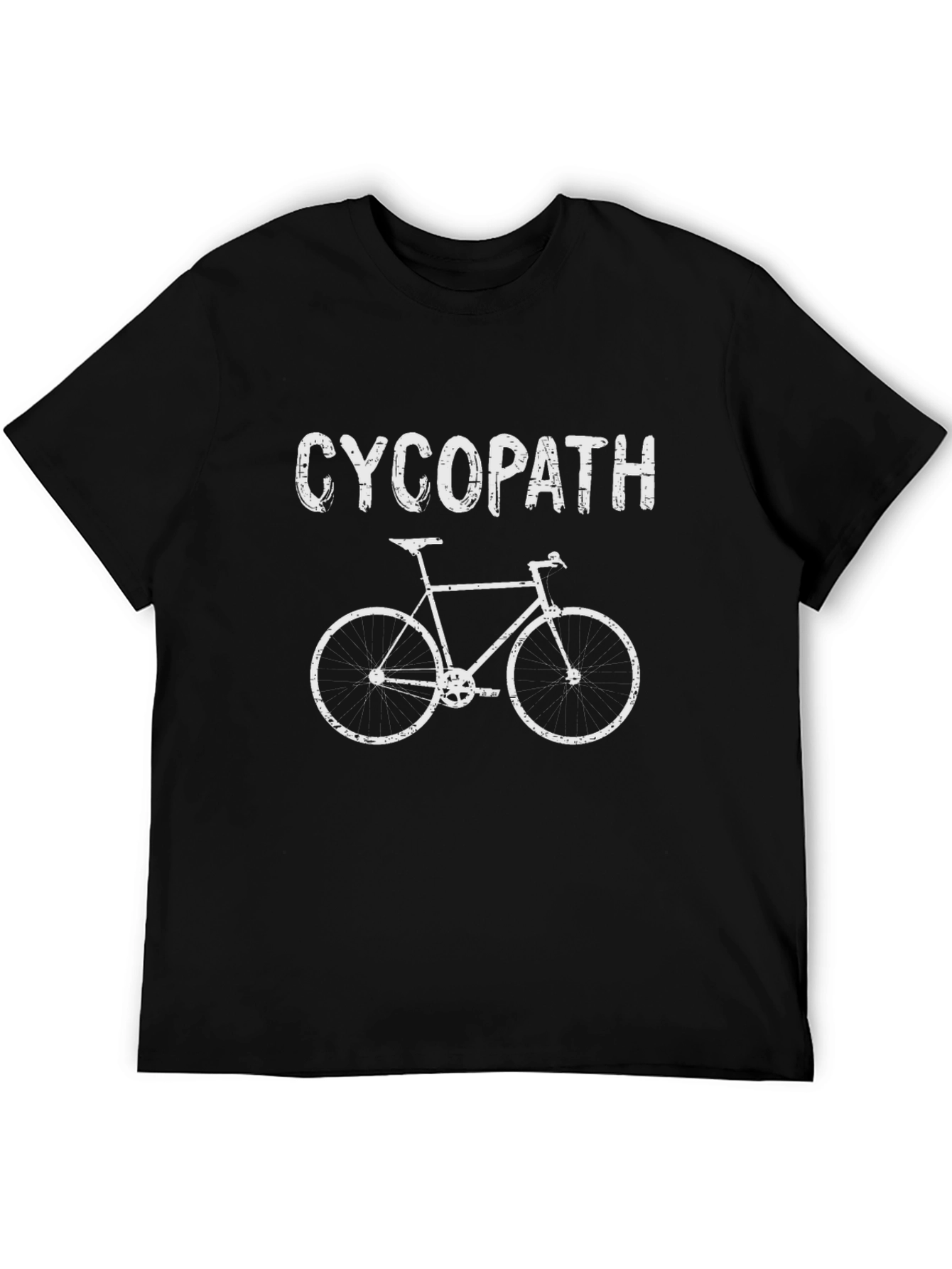 Black Cycopath T-Shirt - Funny Cycling Bike Humor view 5