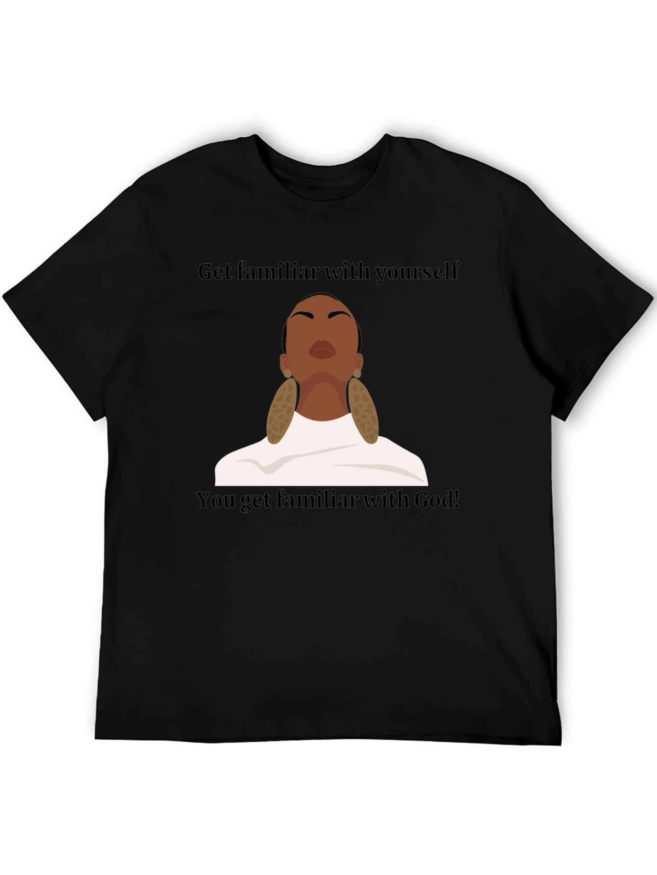 Black Get Familiar With Yourself Graphic T-Shirt view 5