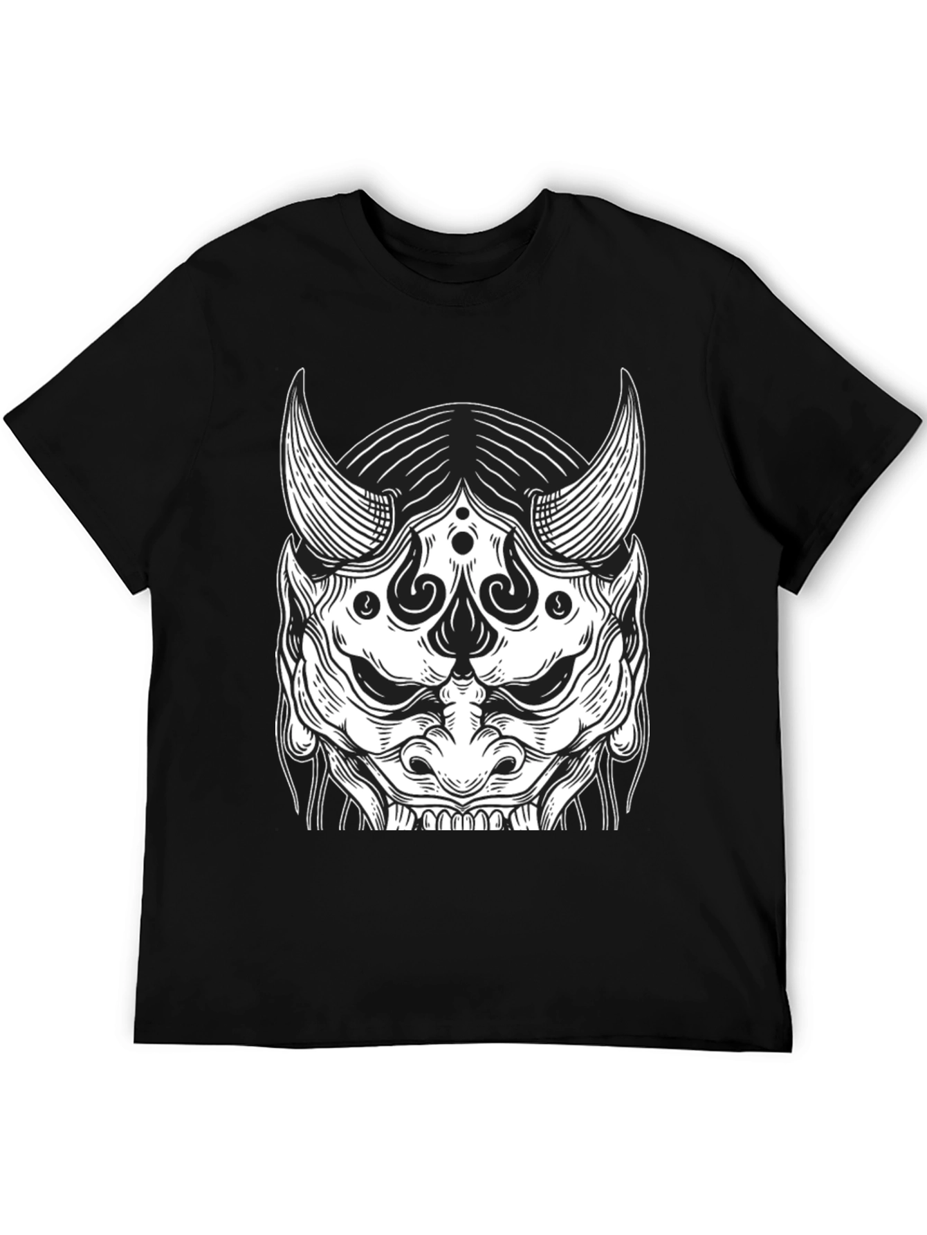 Black Black Oni Mask Graphic Tee view 5