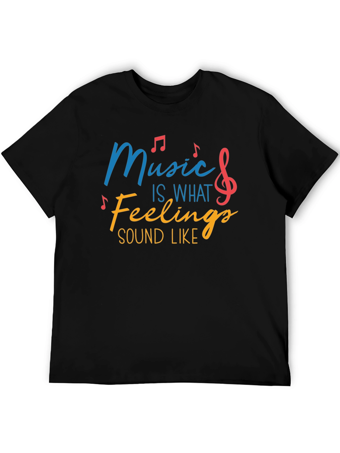 Black Music Is What Feelings Sound Like Graphic T-Shirt view 5