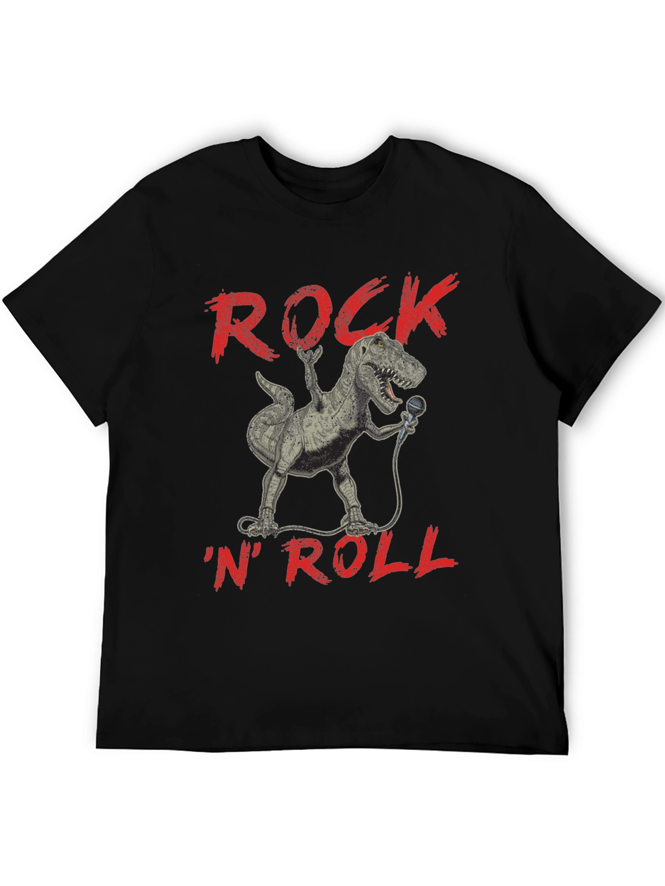 Black Rock 'N' Roll Dinosaur T-Shirt view 5