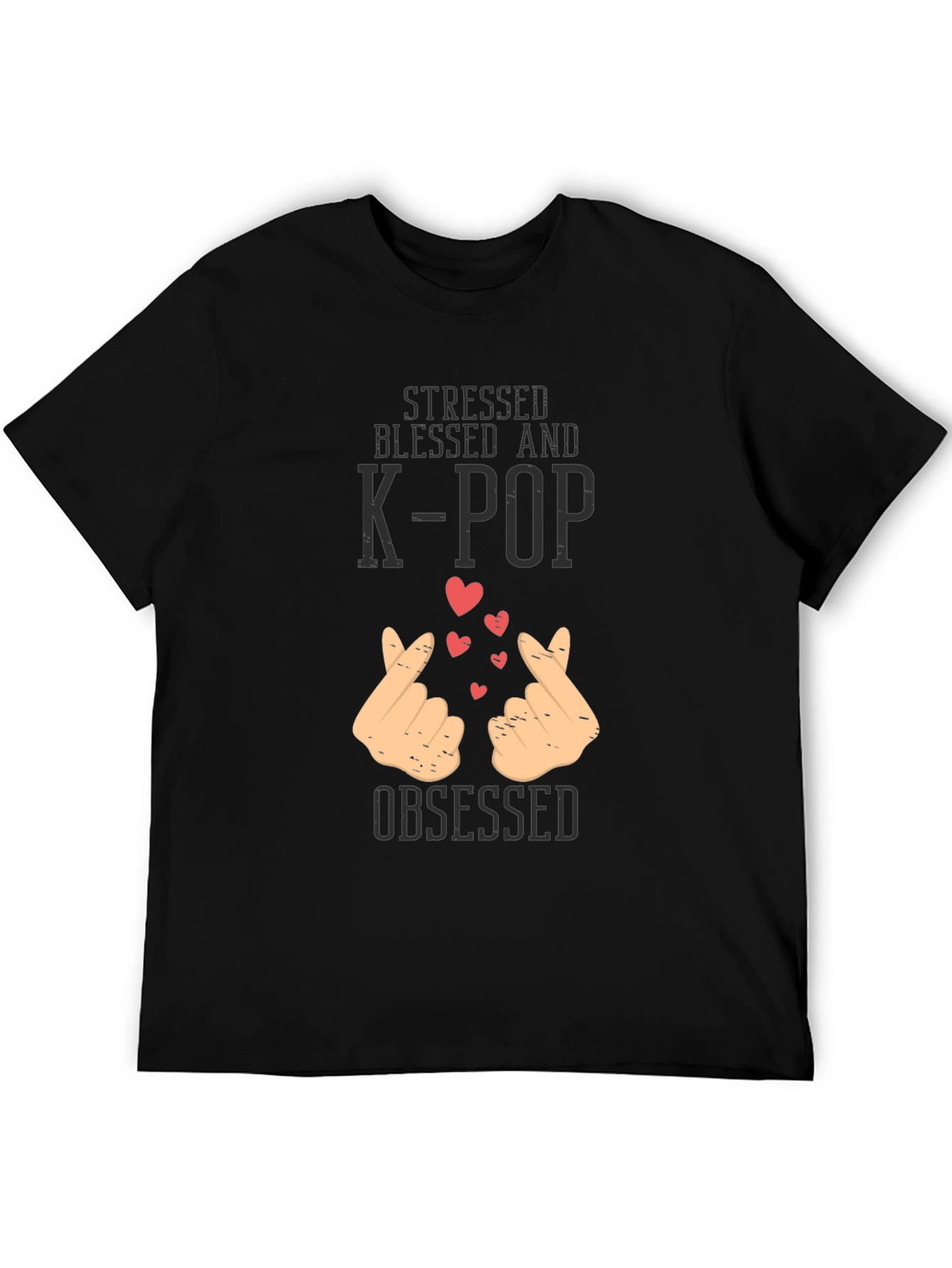 Black K-Pop Obsessed Graphic Tee view 5