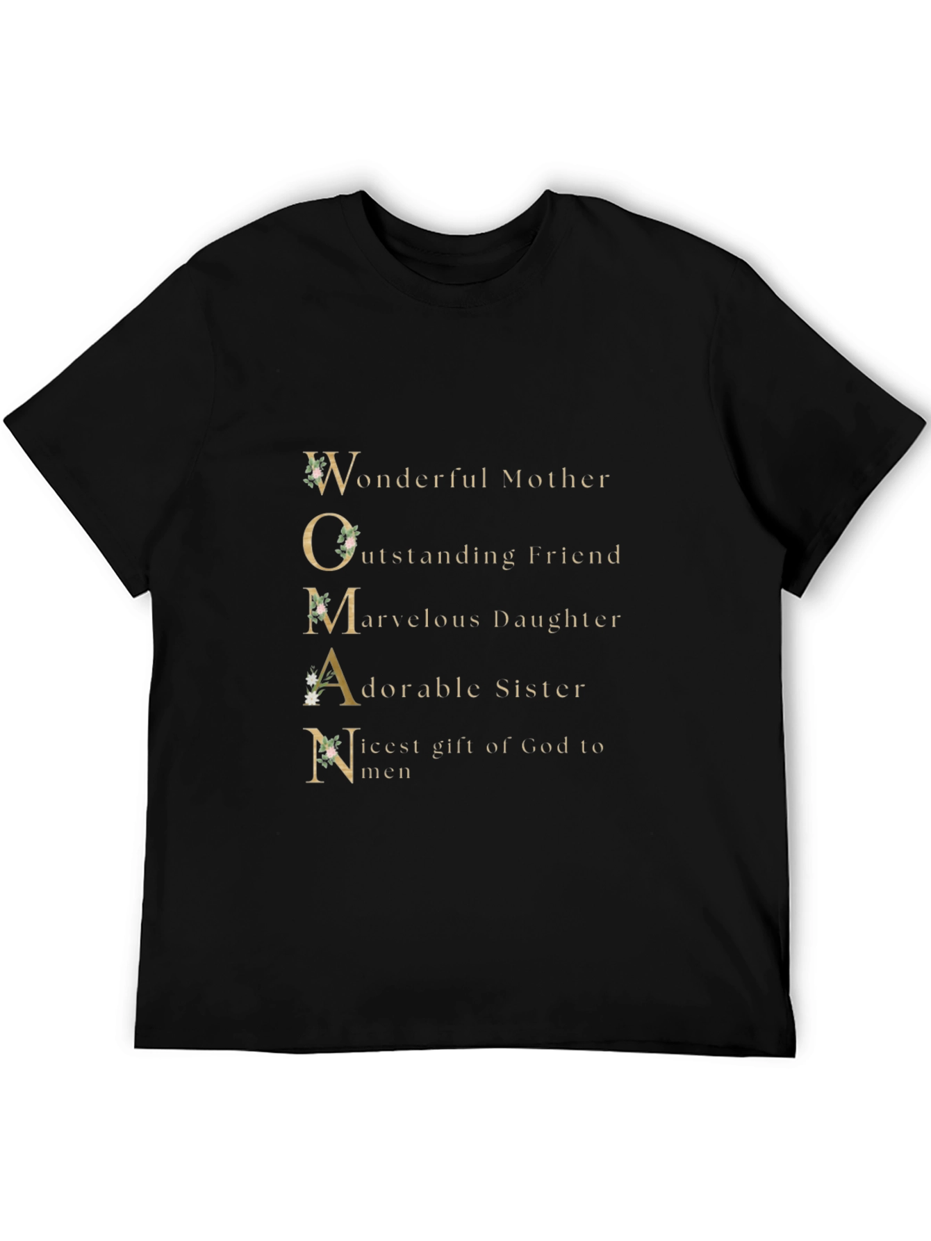 Black WOMAN Wonderful Mother Graphic T-Shirt view 5