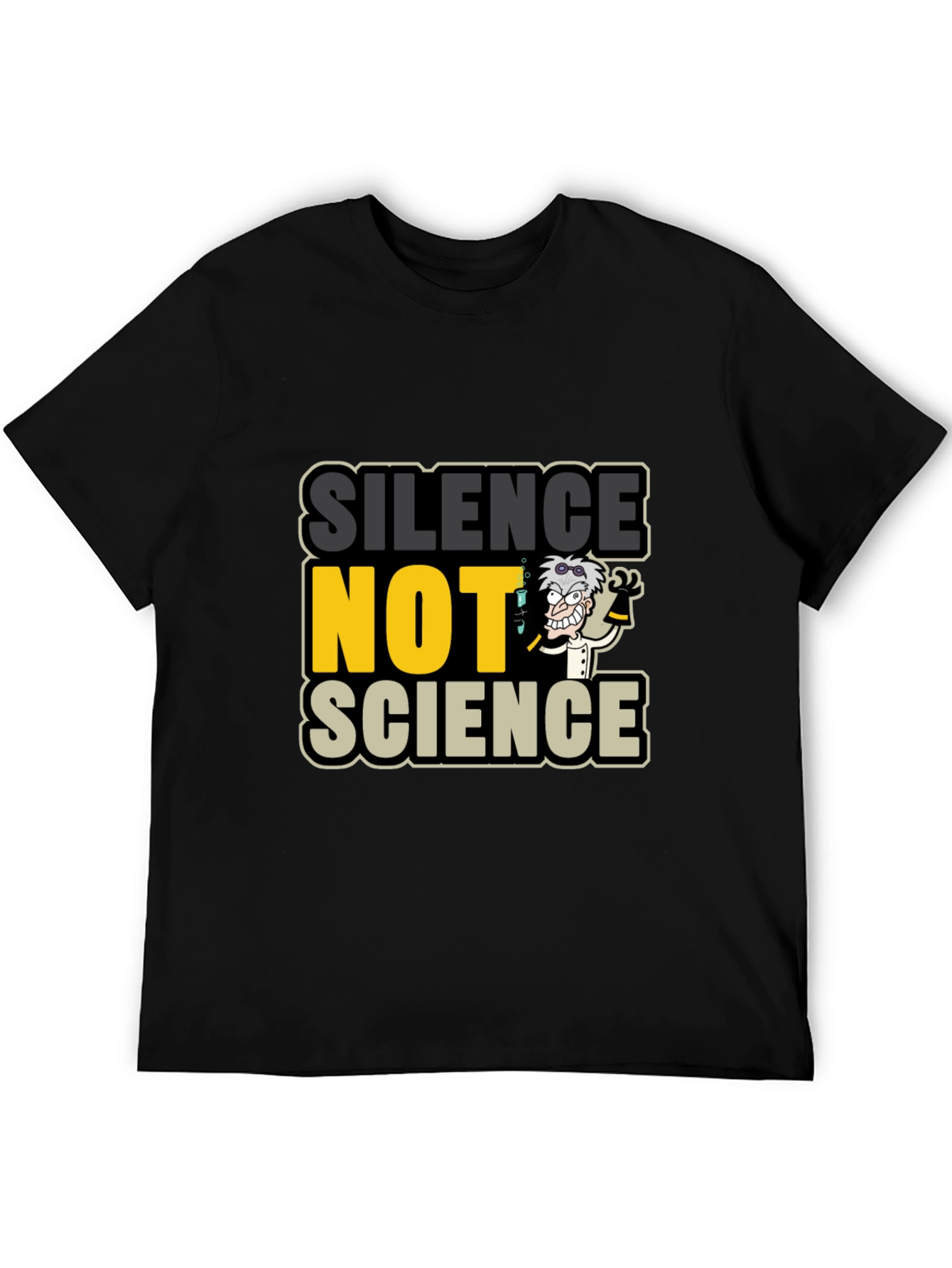 Black Silence NOT Science Graphic T-Shirt view 5