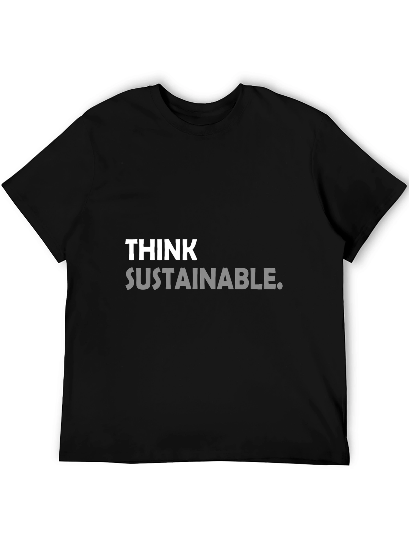 Black Think Sustainable Graphic Tee - Black view 5