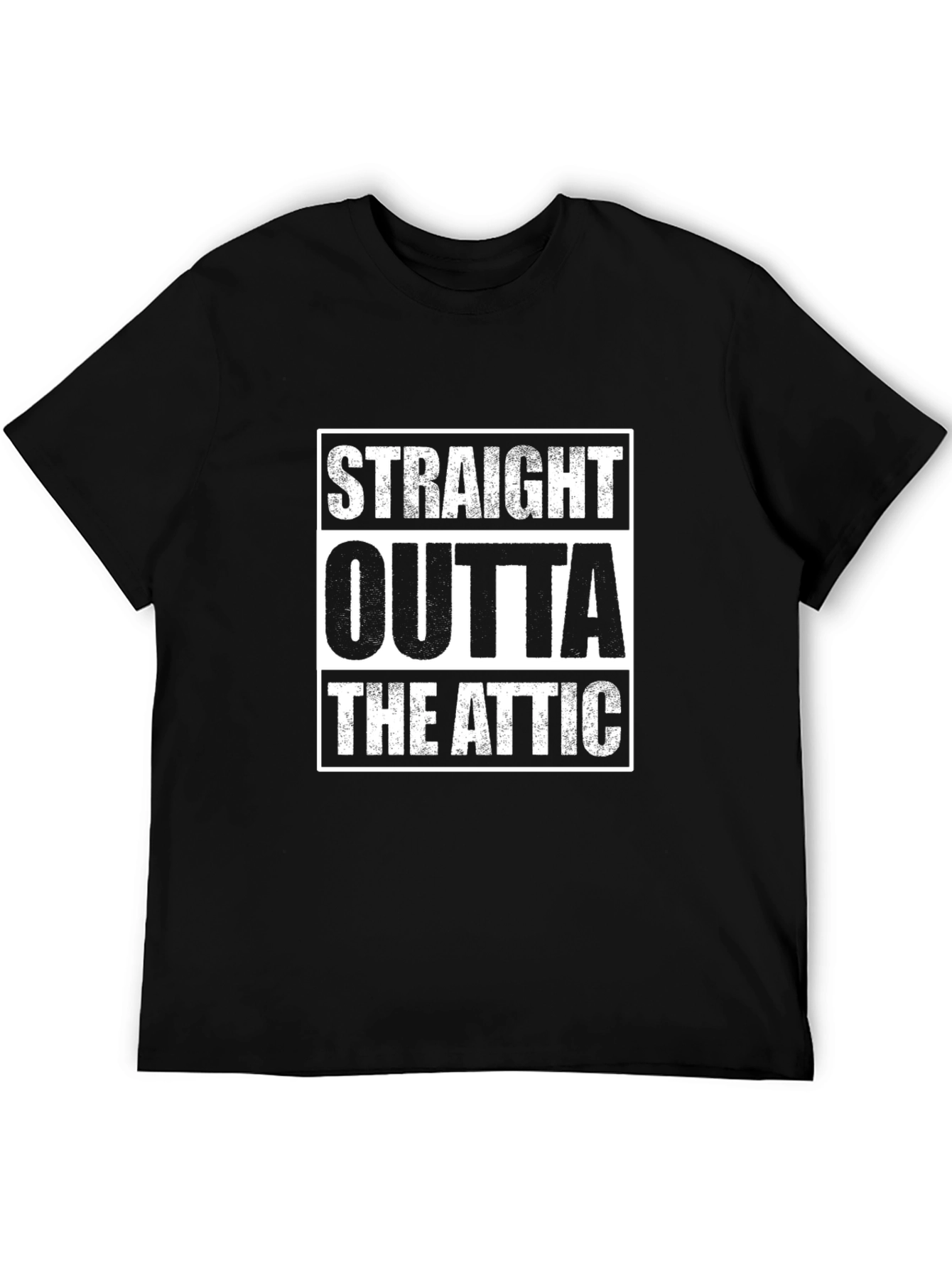 Black Straight Outta The Attic T-Shirt - Novelty Tee view 5