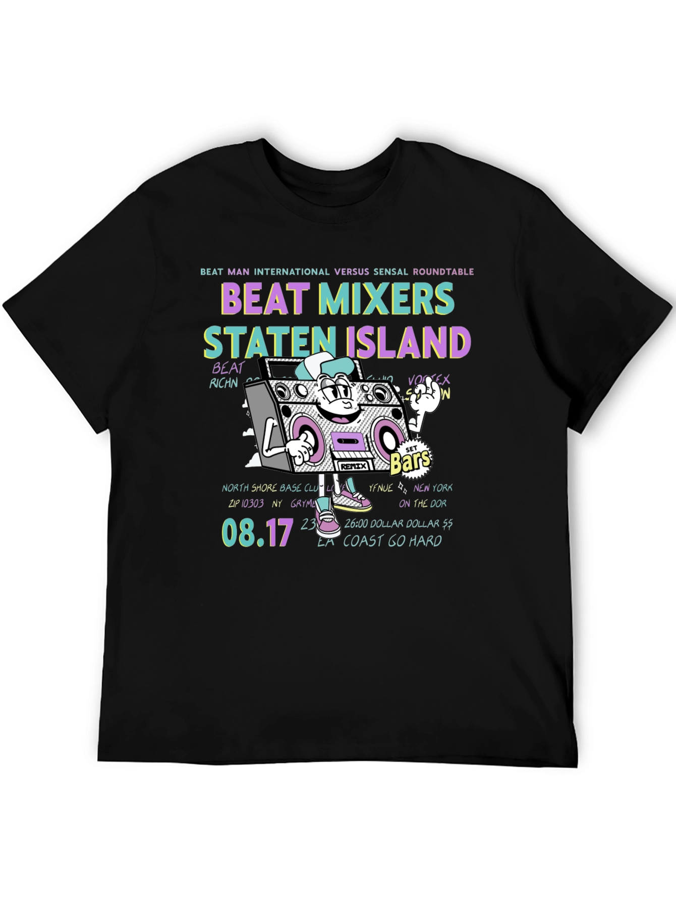 Black Beat Mixers Staten Island T-Shirt view 5