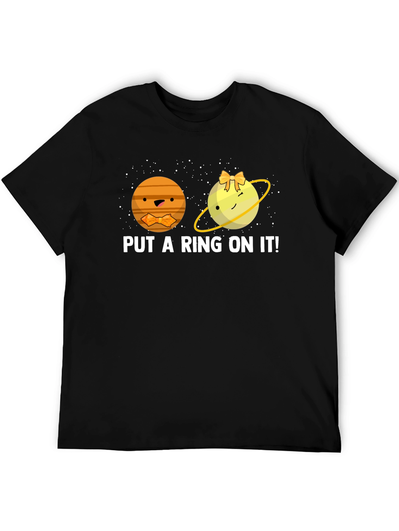 Black Put a Ring on It Planet Graphic Tee view 5