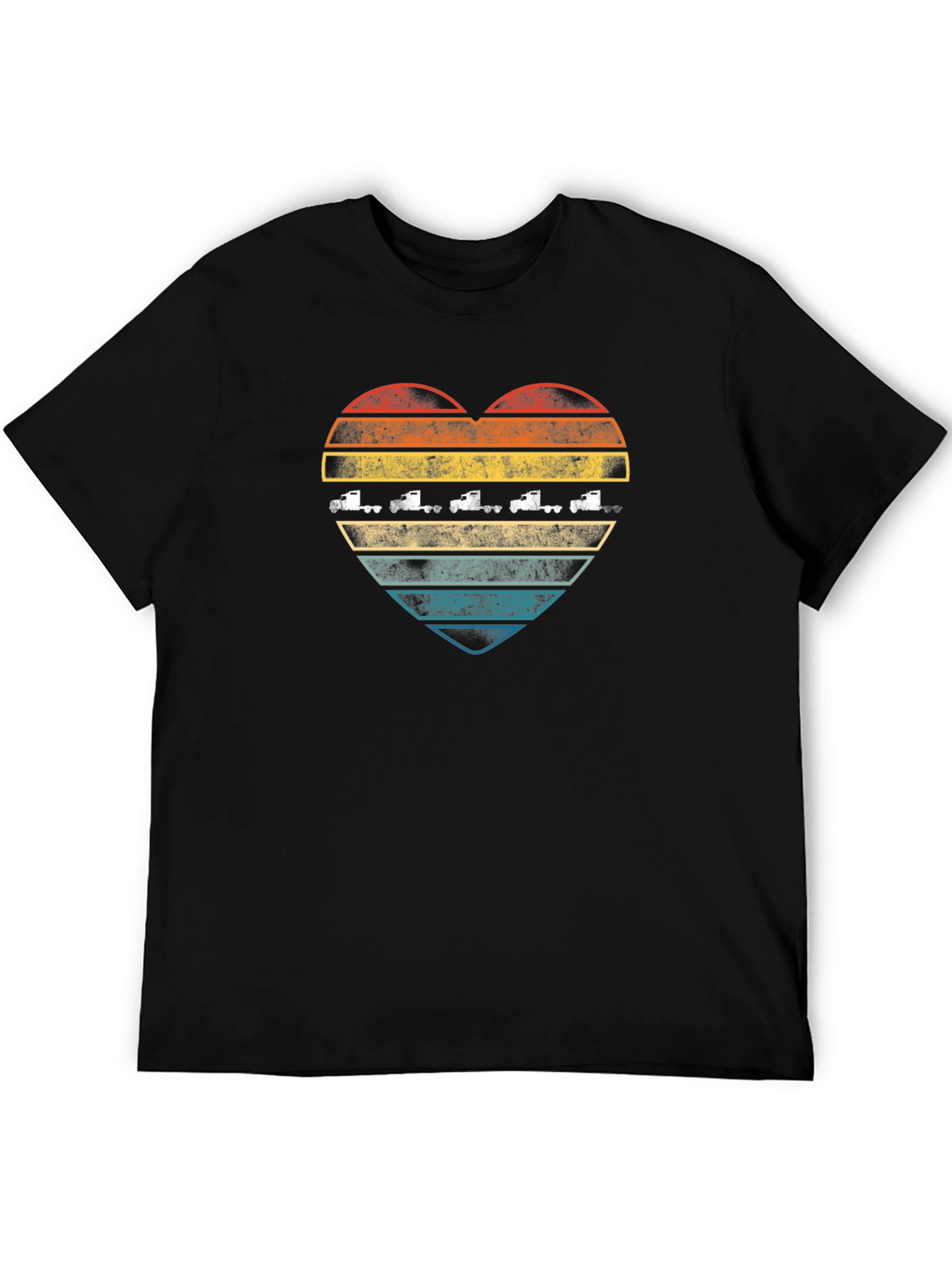 Black Vintage Truck Heart T-Shirt - Road Trip Ready! view 5