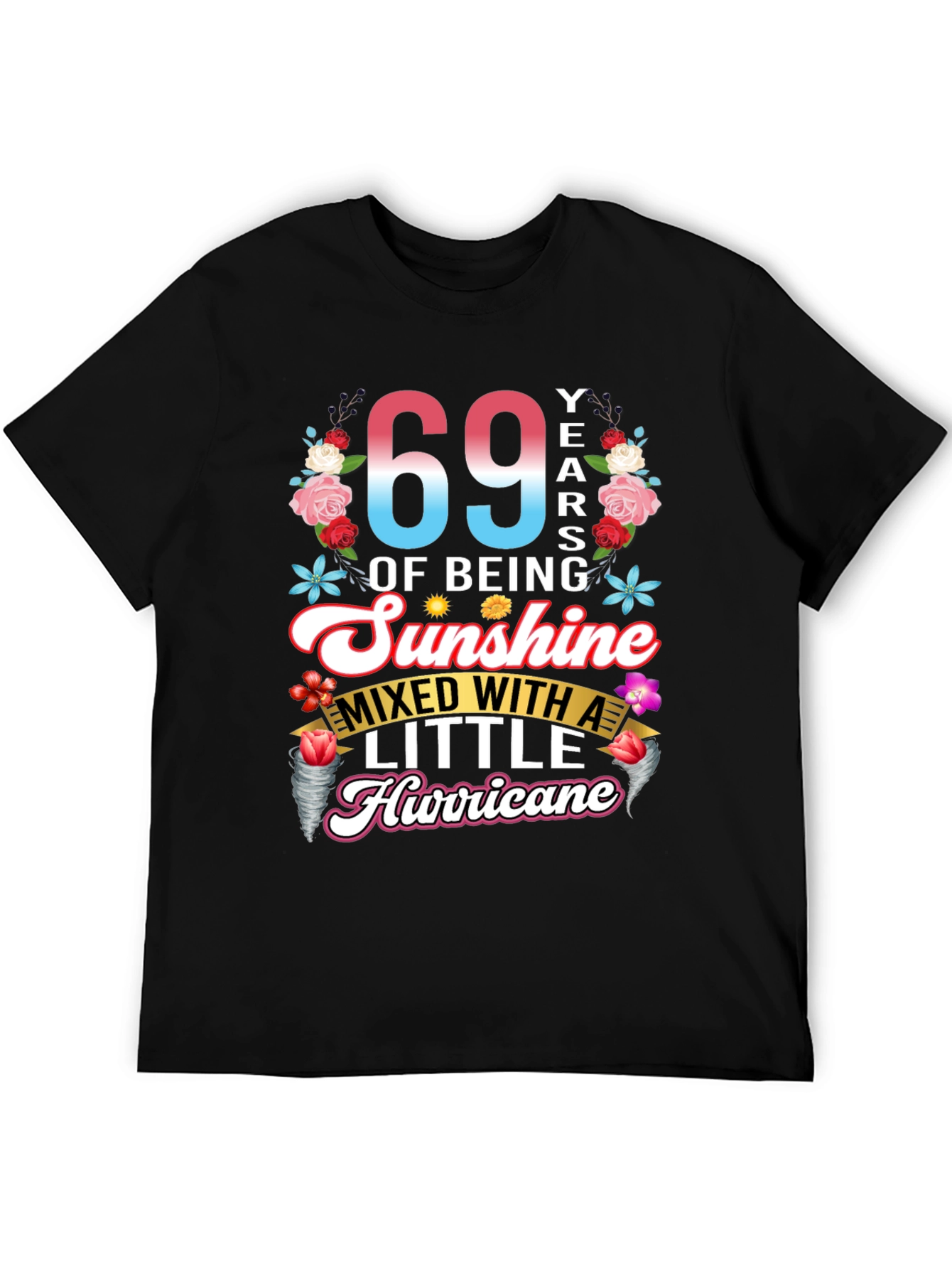 Black 69 Years of Sunshine & Hurricane T-Shirt view 5