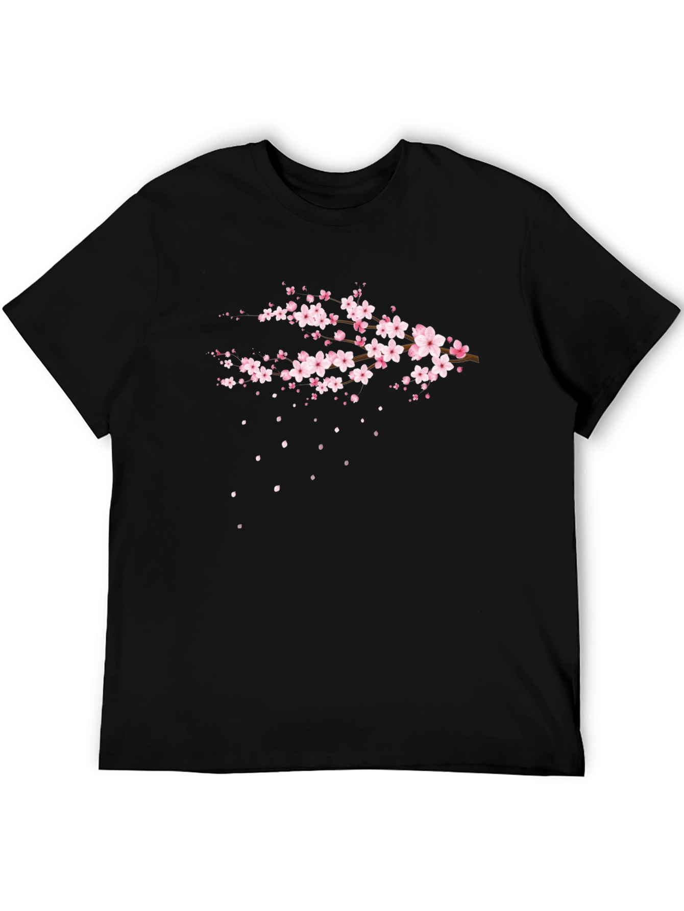 Black Sakura Blossom Graphic T-Shirt - Stylish Black Tee view 5