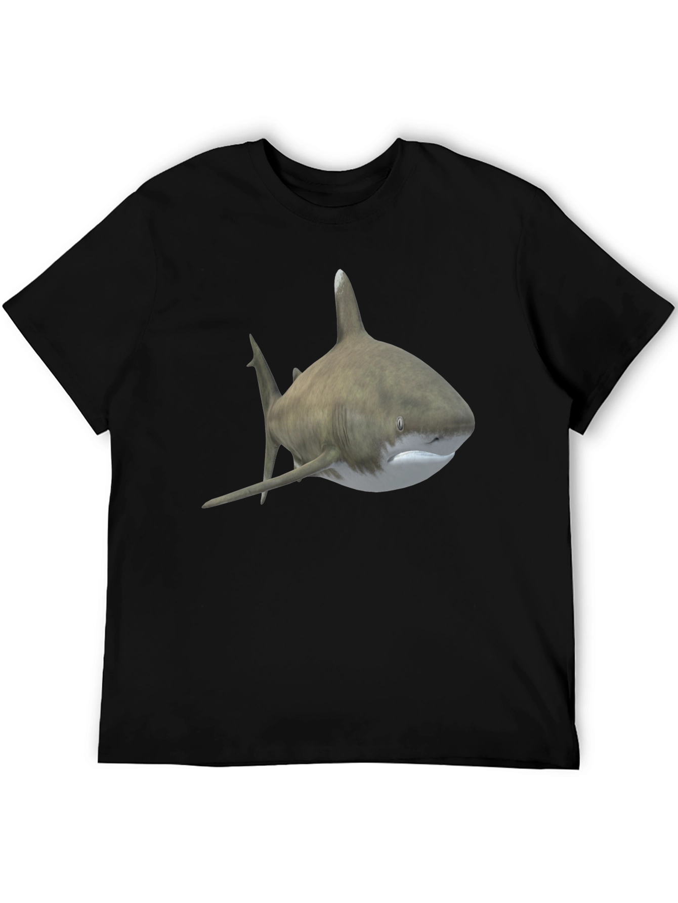 Black Shark Graphic Tee - Men's Black T-Shirt view 5