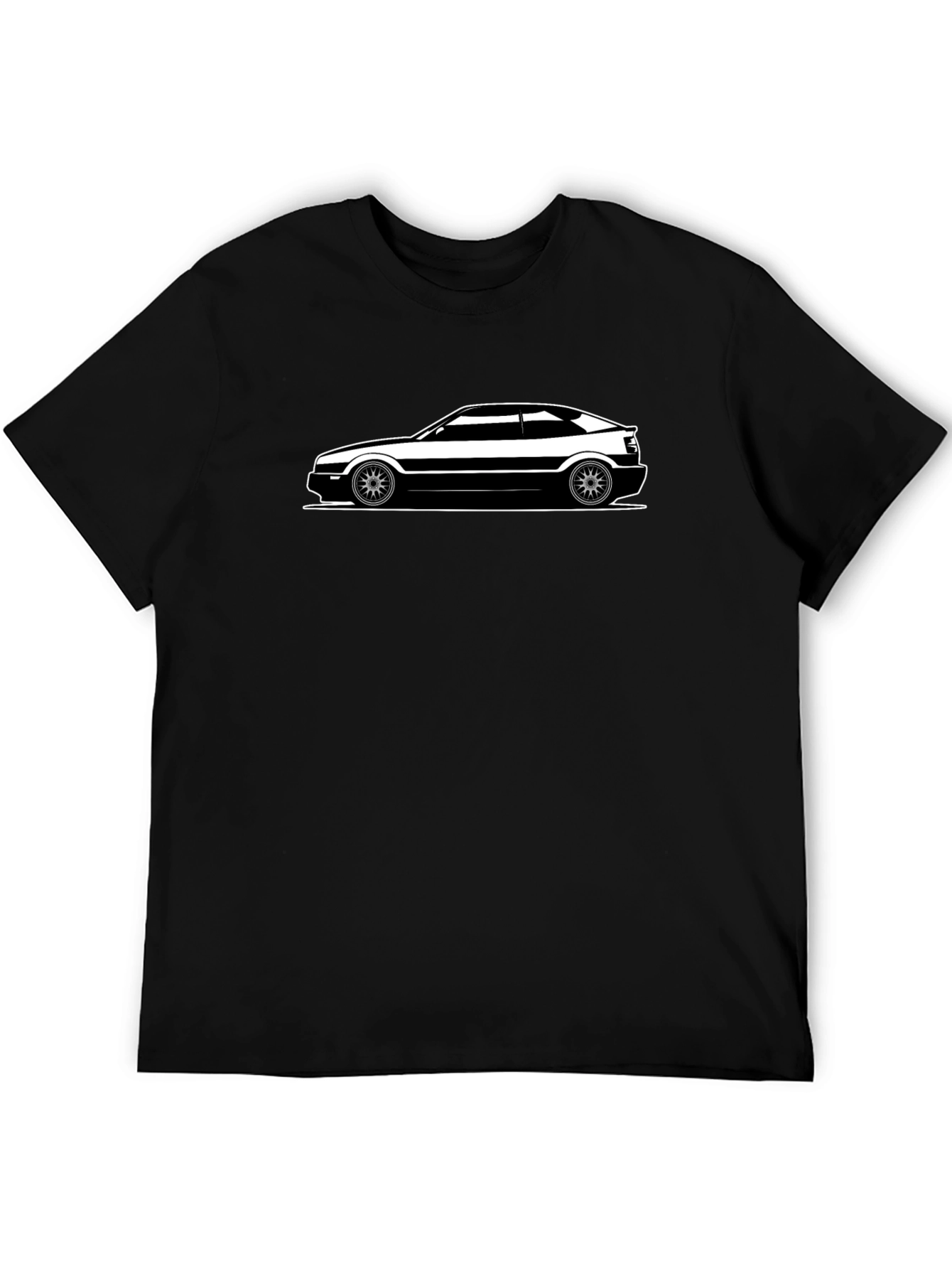 Black Sleek Car Graphic T-Shirt - Modern Design view 5