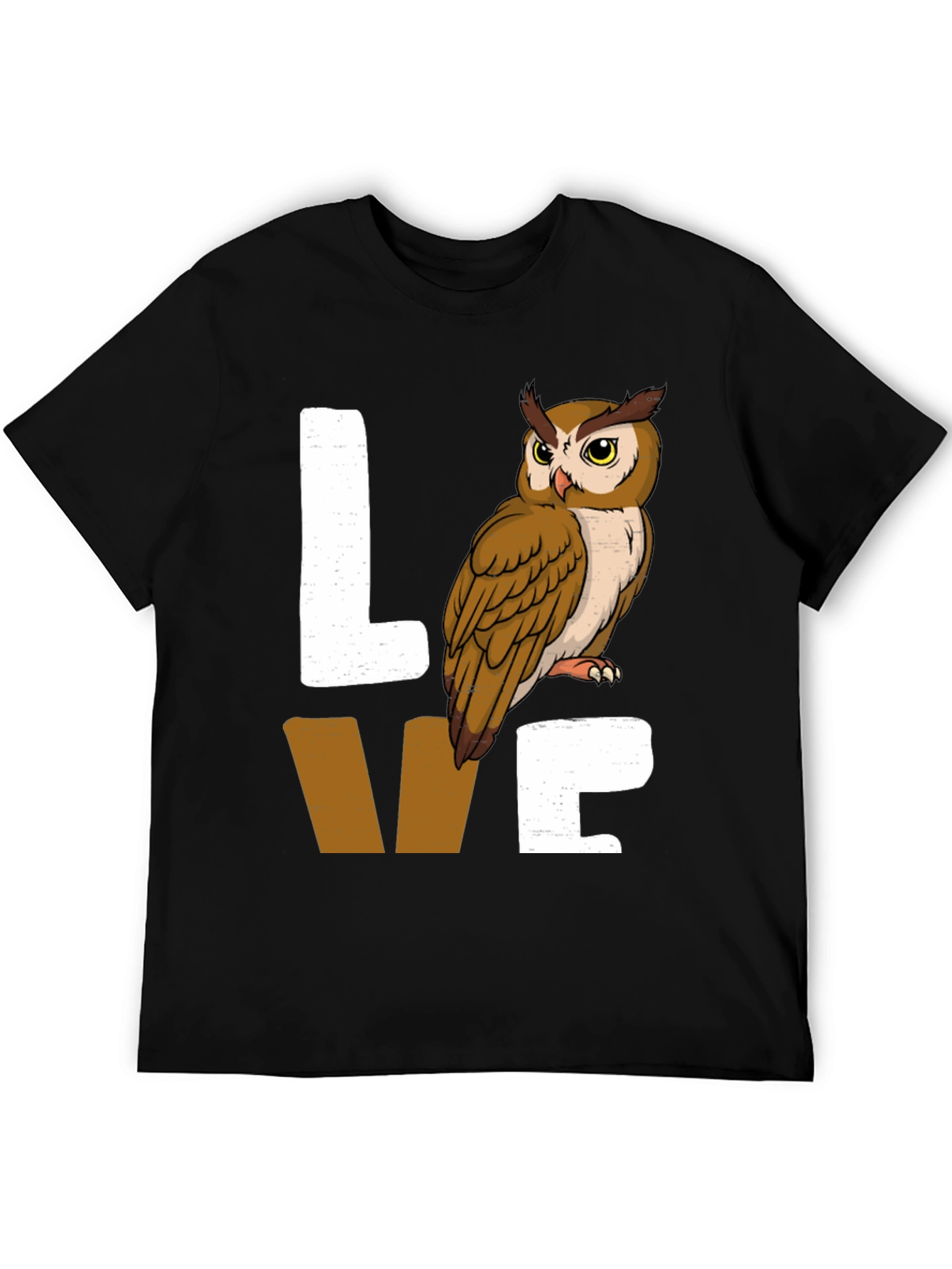 Black Owl Lover Graphic Tee - Black Cotton Blend view 5