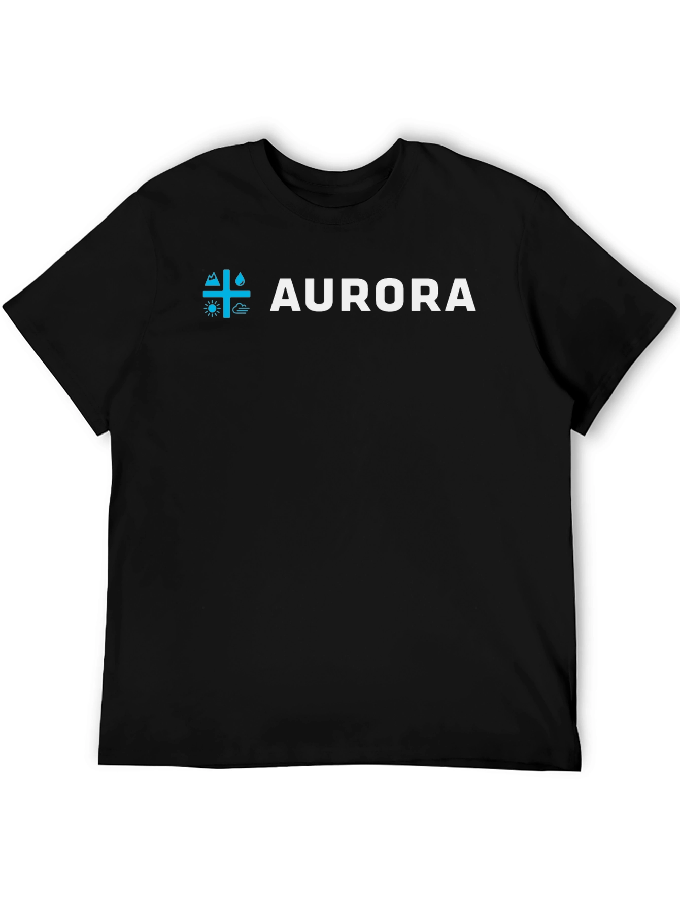 Black Aurora Graphic Print Tee - Stylish Black Cotton Blend view 5