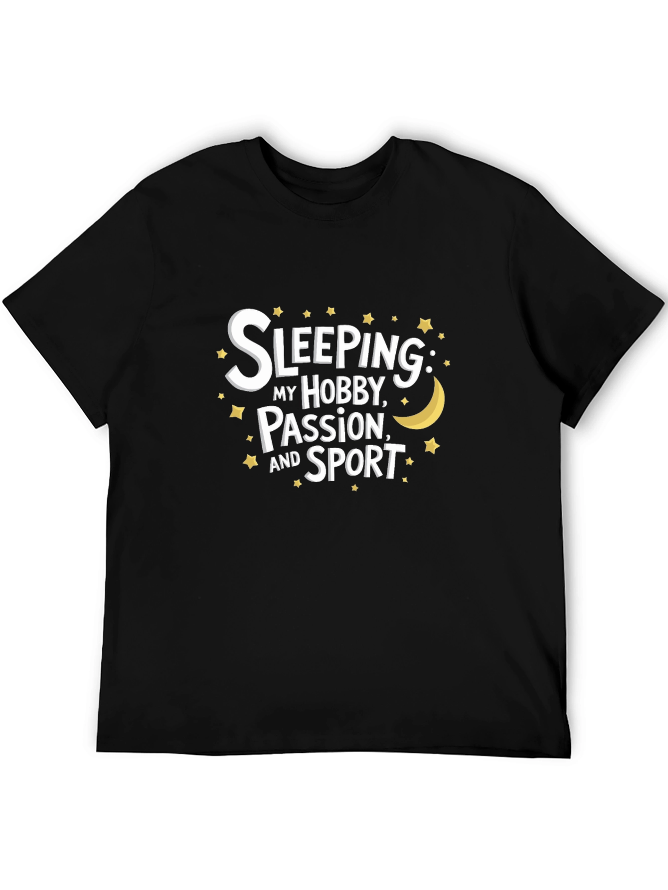 Black Sleeping Hobby T-Shirt view 5