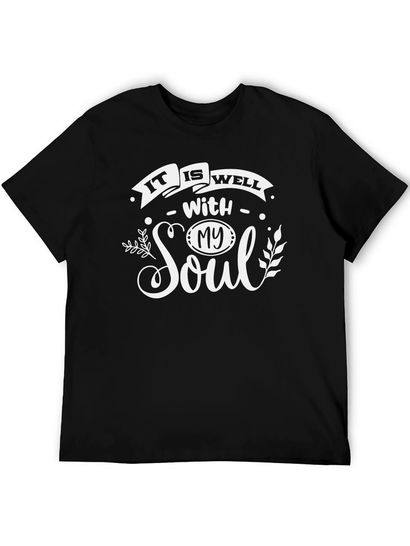 Black It is Well With My Soul Graphic Tee view 5