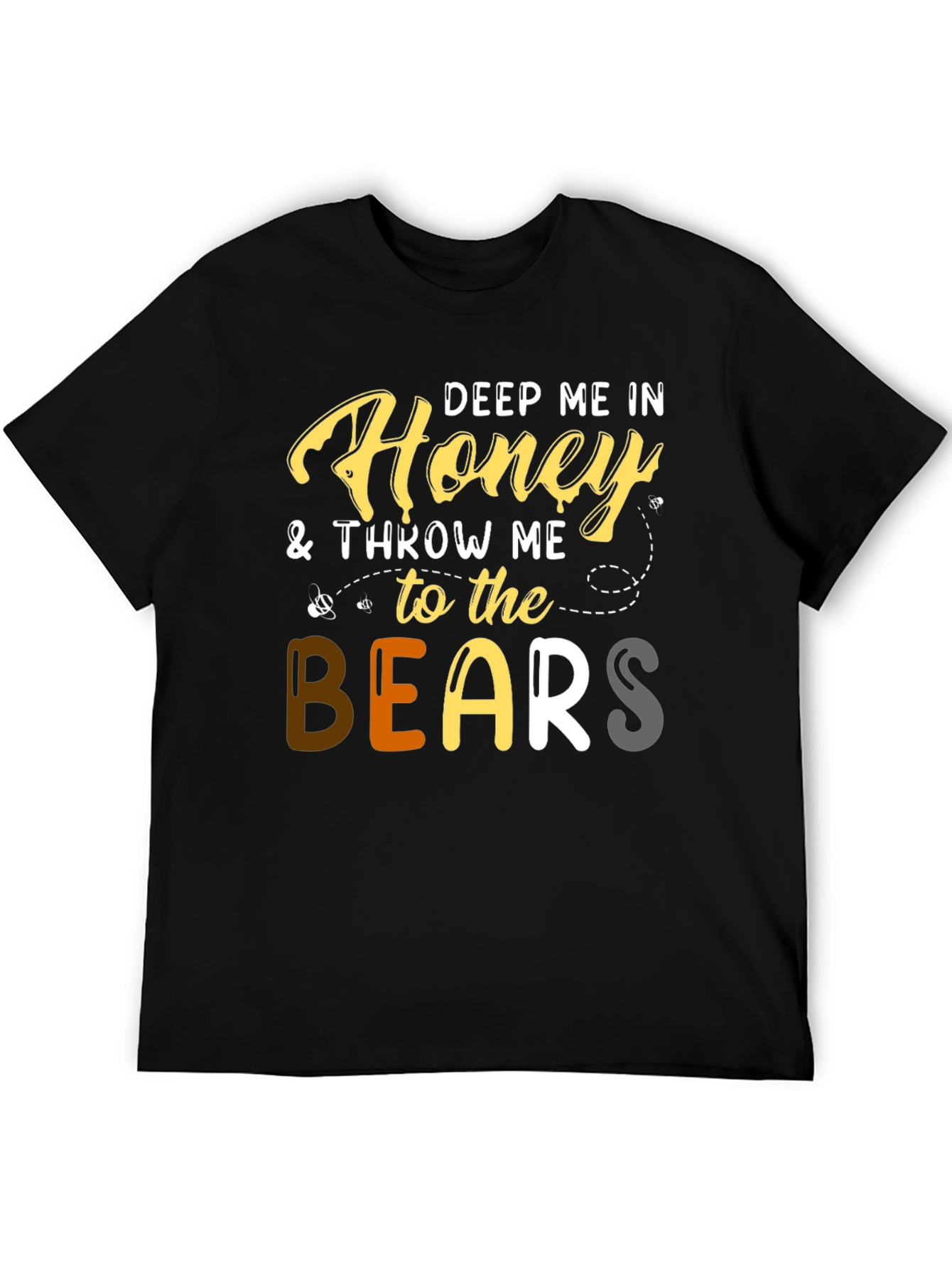 Black Deep Me in Honey Bear Graphic Tee view 5