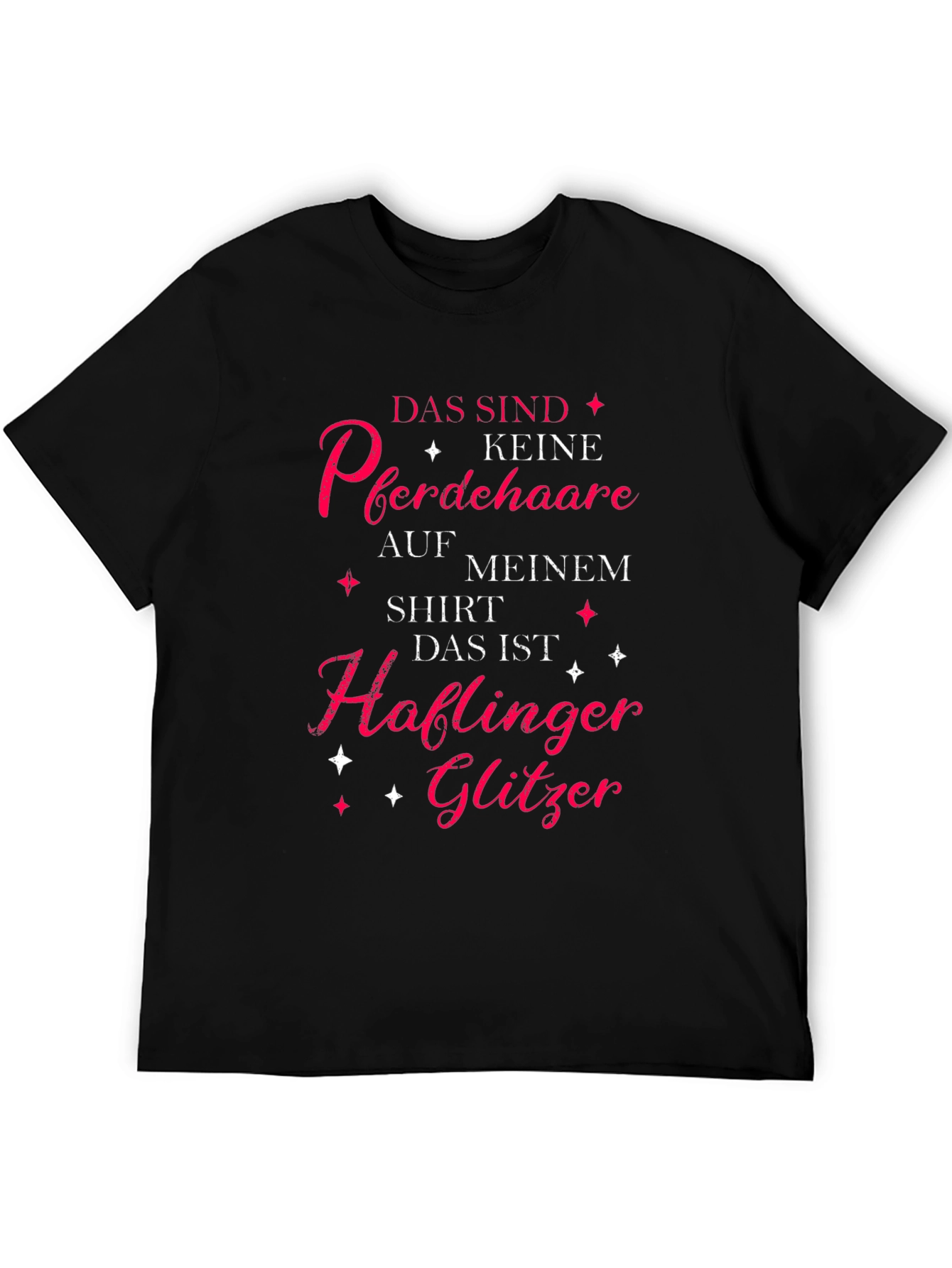Black Horse Lover T-Shirt: Haflinger Glitter Tee view 5